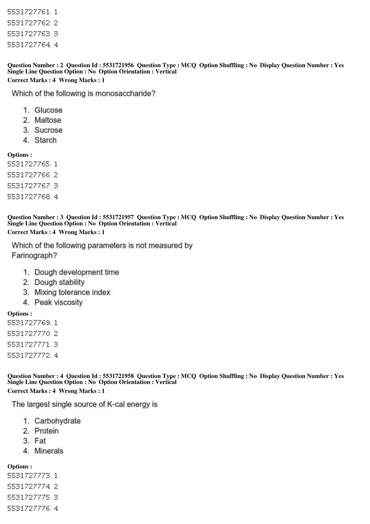 ICAR AIEEA PG 2019 FOOD SCIENCE TECHNOLOGY Question Paper - Page 2