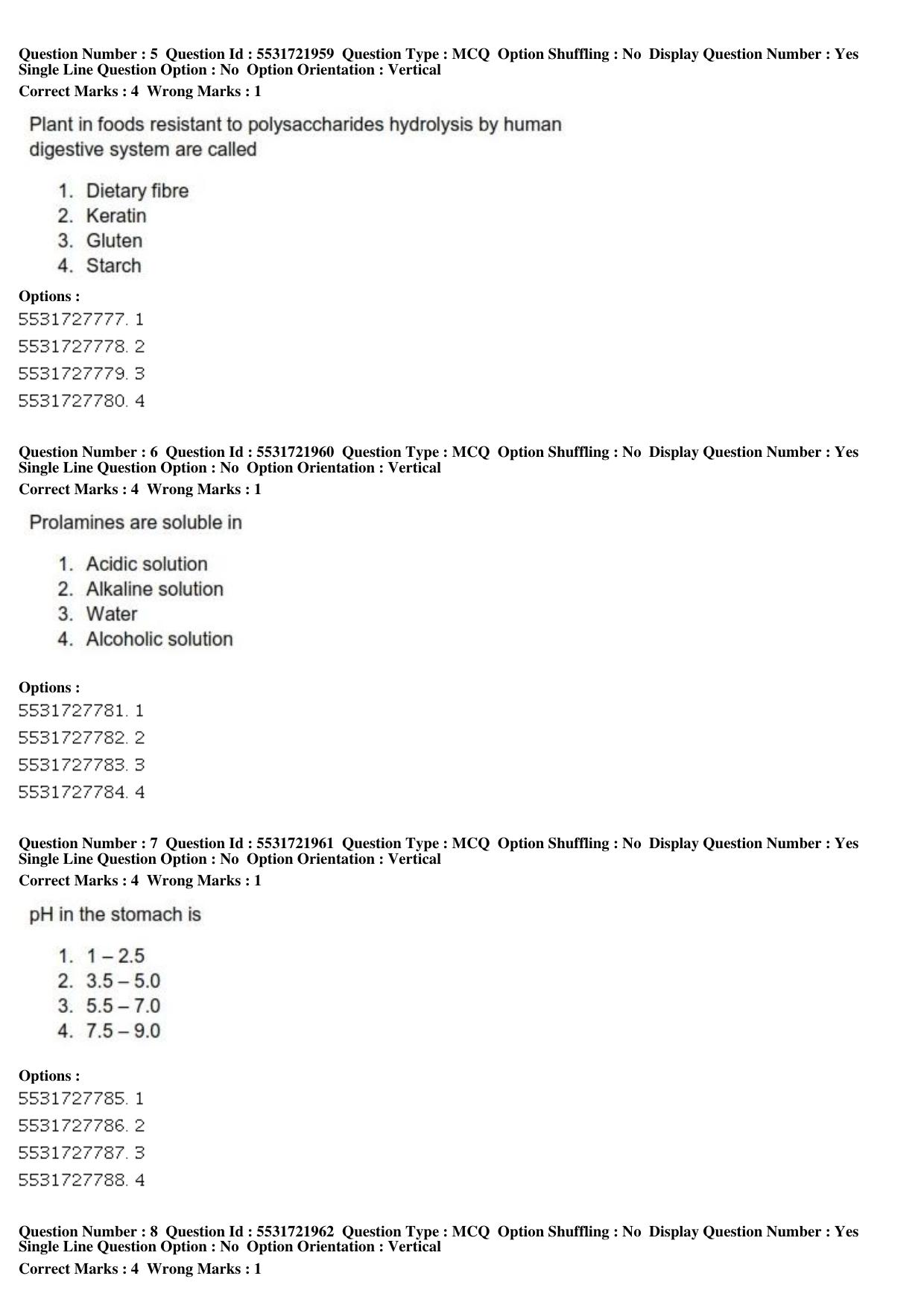 ICAR AIEEA PG 2019 FOOD SCIENCE TECHNOLOGY Question Paper - Page 3
