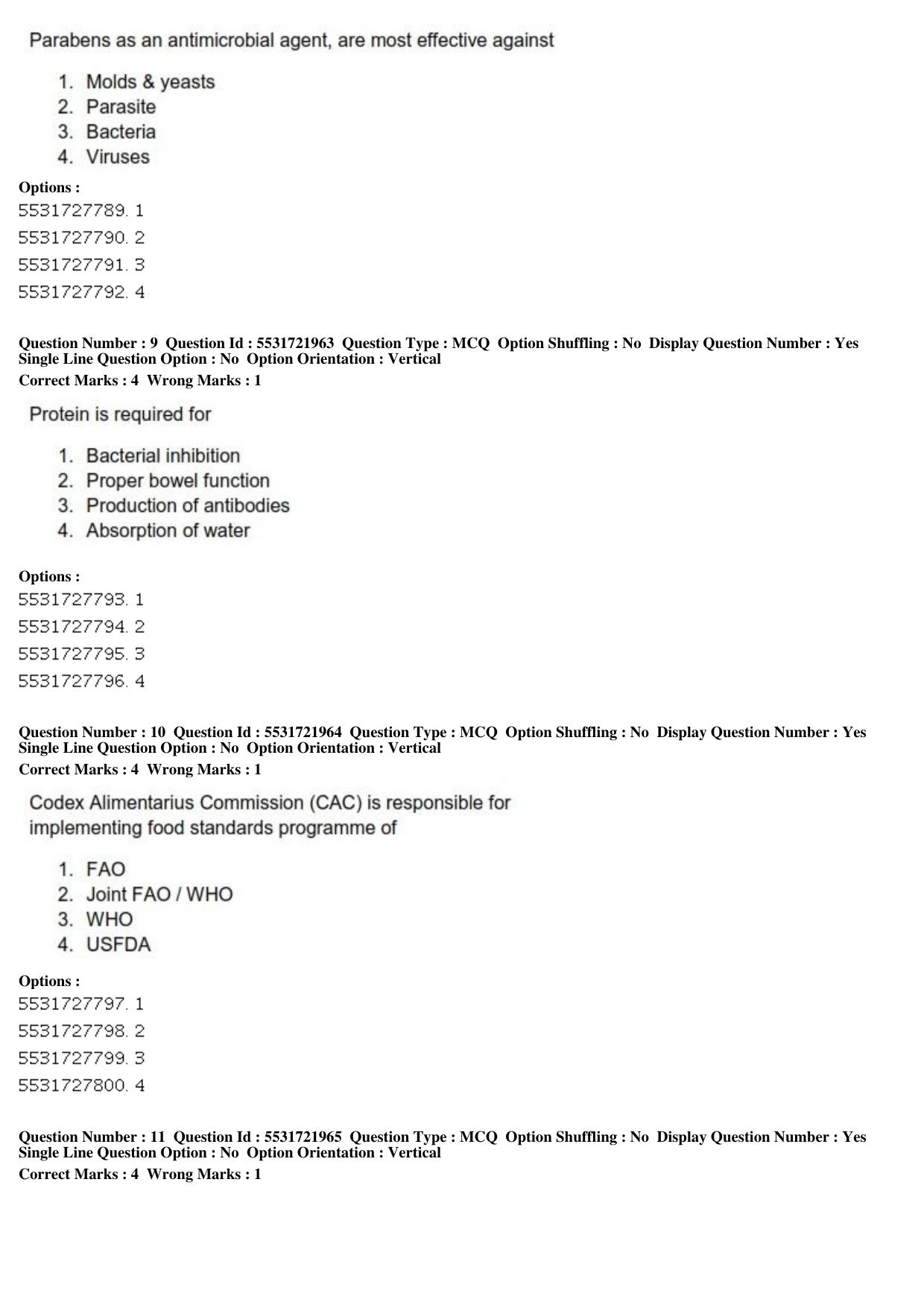 ICAR AIEEA PG 2019 FOOD SCIENCE TECHNOLOGY Question Paper - Page 4