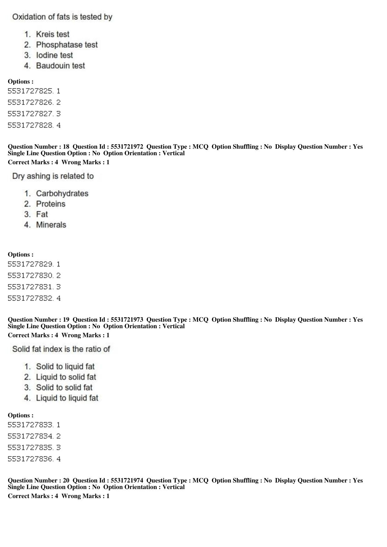ICAR AIEEA PG 2019 FOOD SCIENCE TECHNOLOGY Question Paper - Page 7