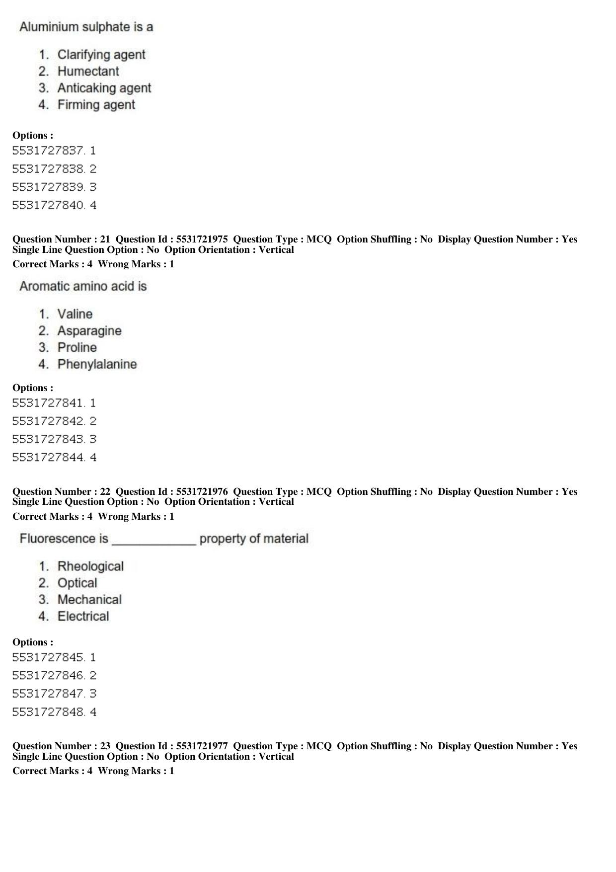 ICAR AIEEA PG 2019 FOOD SCIENCE TECHNOLOGY Question Paper - Page 8