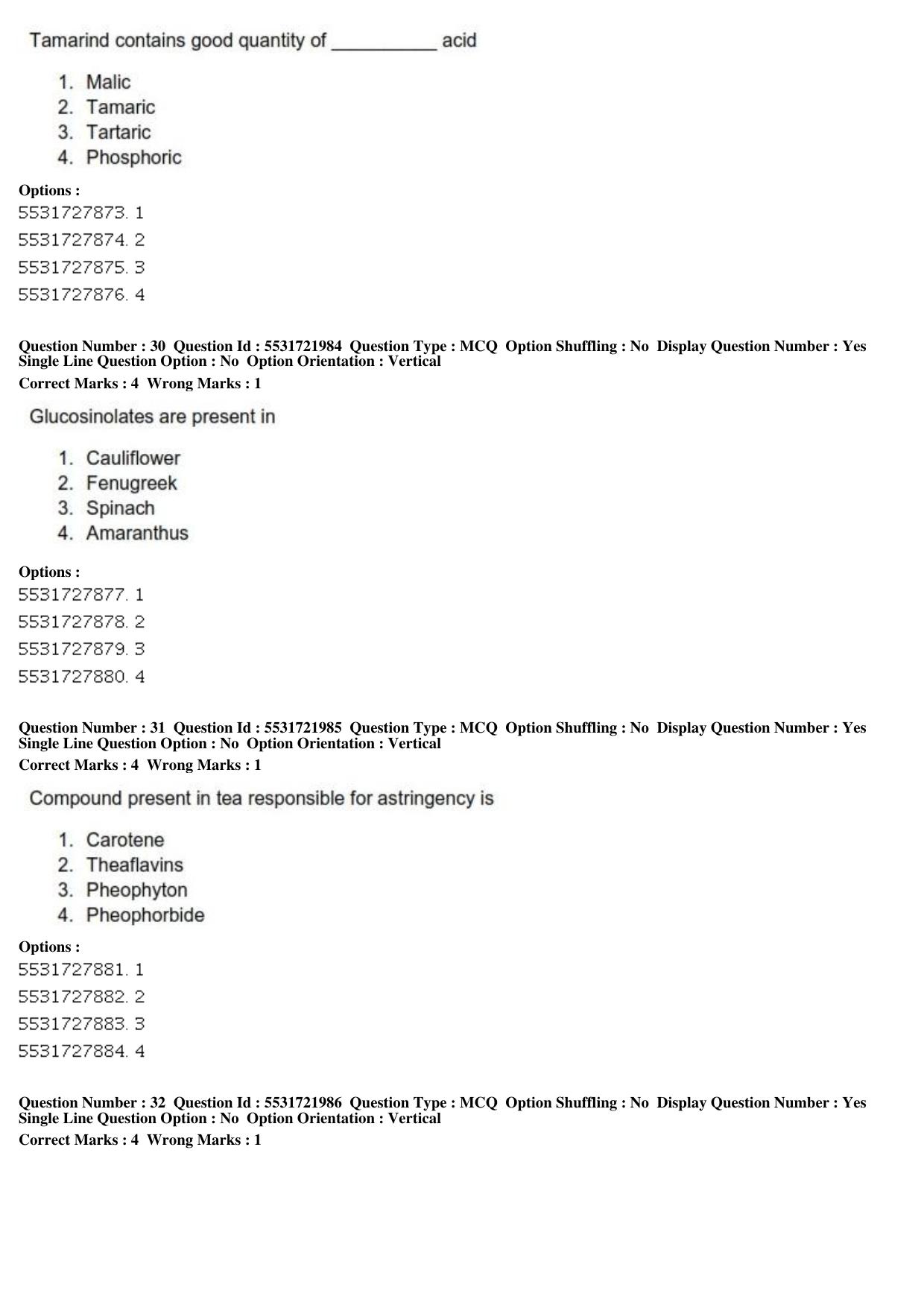 ICAR AIEEA PG 2019 FOOD SCIENCE TECHNOLOGY Question Paper - Page 11