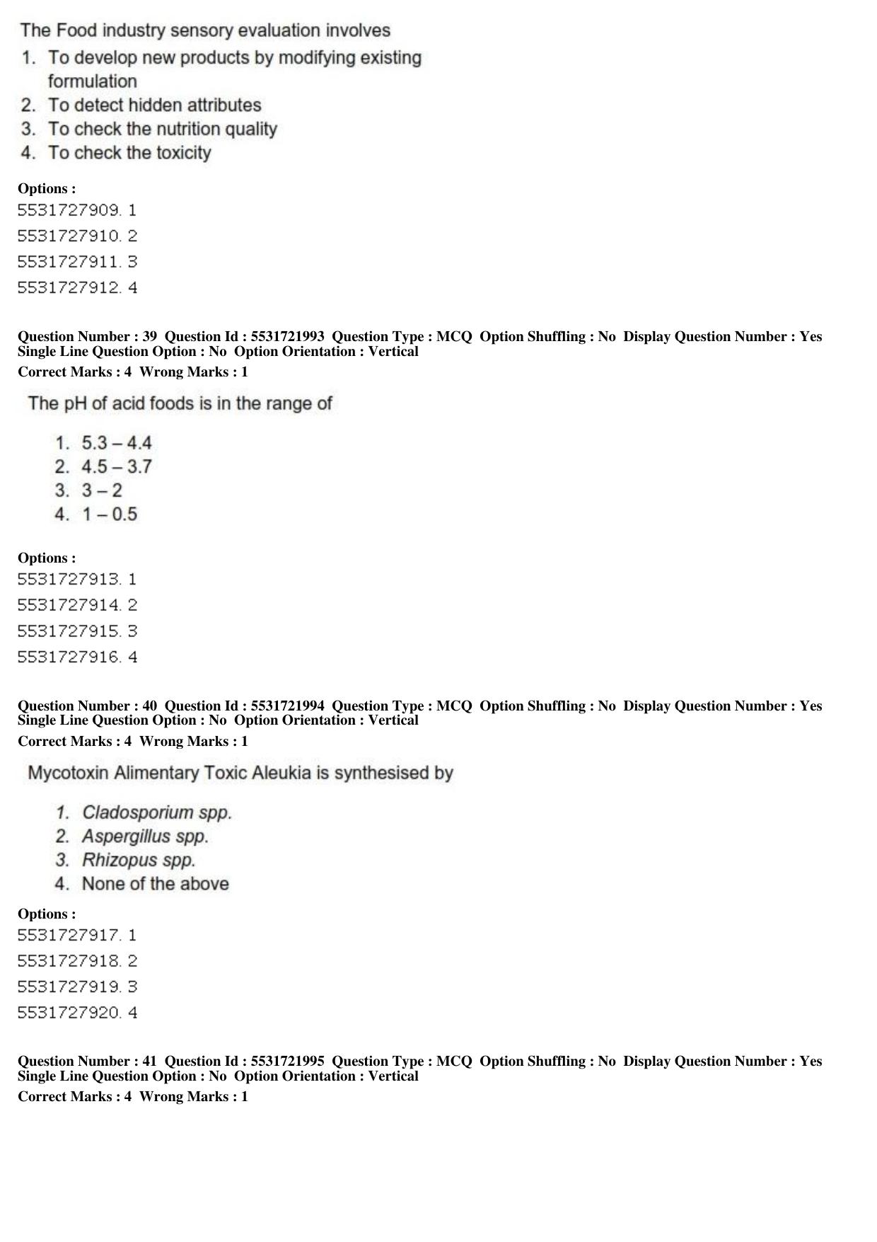 ICAR AIEEA PG 2019 FOOD SCIENCE TECHNOLOGY Question Paper - Page 14