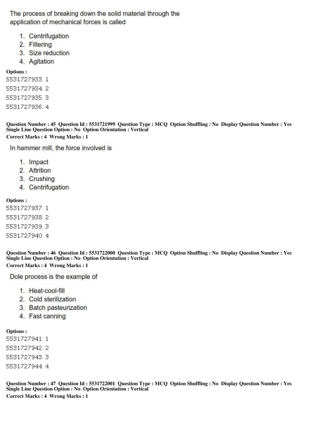 ICAR AIEEA PG 2019 FOOD SCIENCE TECHNOLOGY Question Paper - Page 16