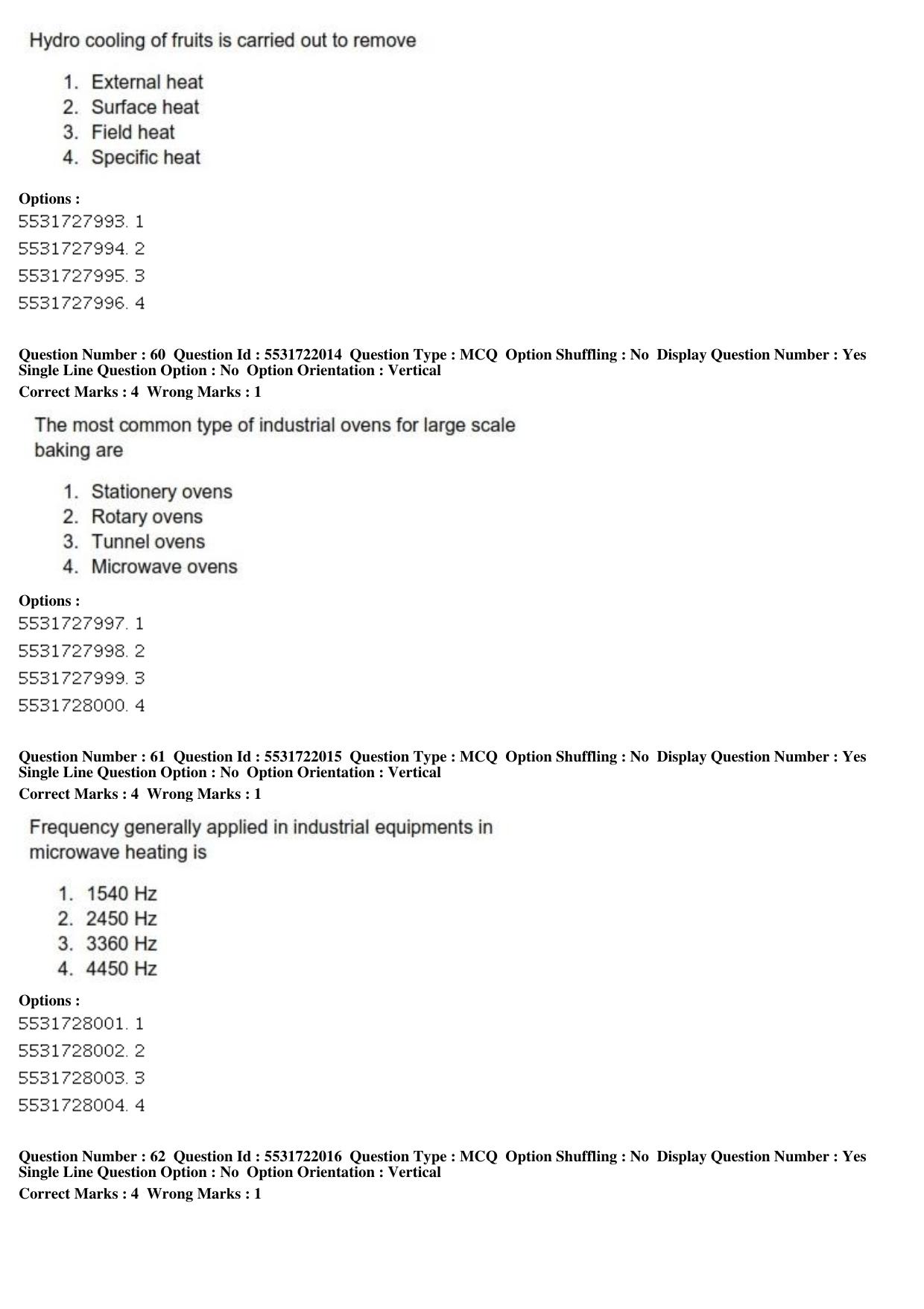 ICAR AIEEA PG 2019 FOOD SCIENCE TECHNOLOGY Question Paper - Page 21
