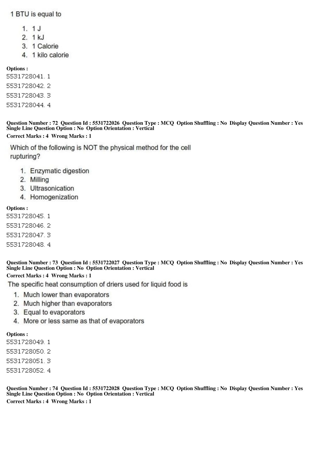 ICAR AIEEA PG 2019 FOOD SCIENCE TECHNOLOGY Question Paper - Page 25