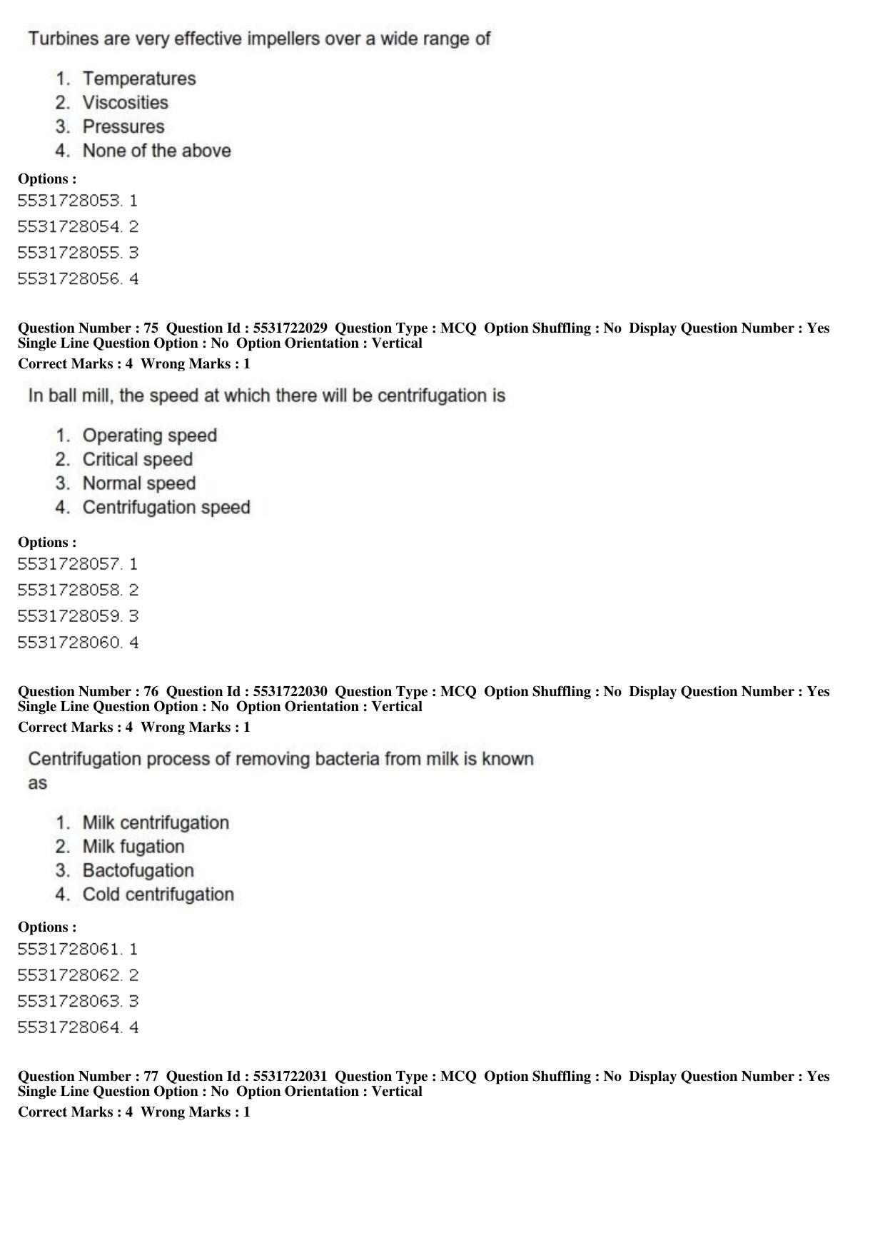 ICAR AIEEA PG 2019 FOOD SCIENCE TECHNOLOGY Question Paper - Page 26