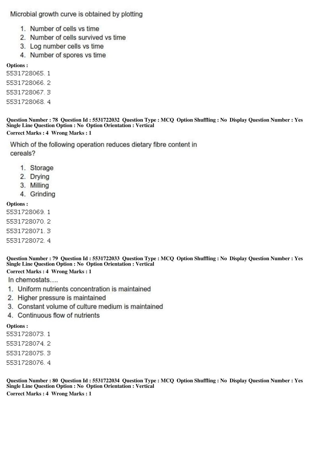 ICAR AIEEA PG 2019 FOOD SCIENCE TECHNOLOGY Question Paper - Page 27