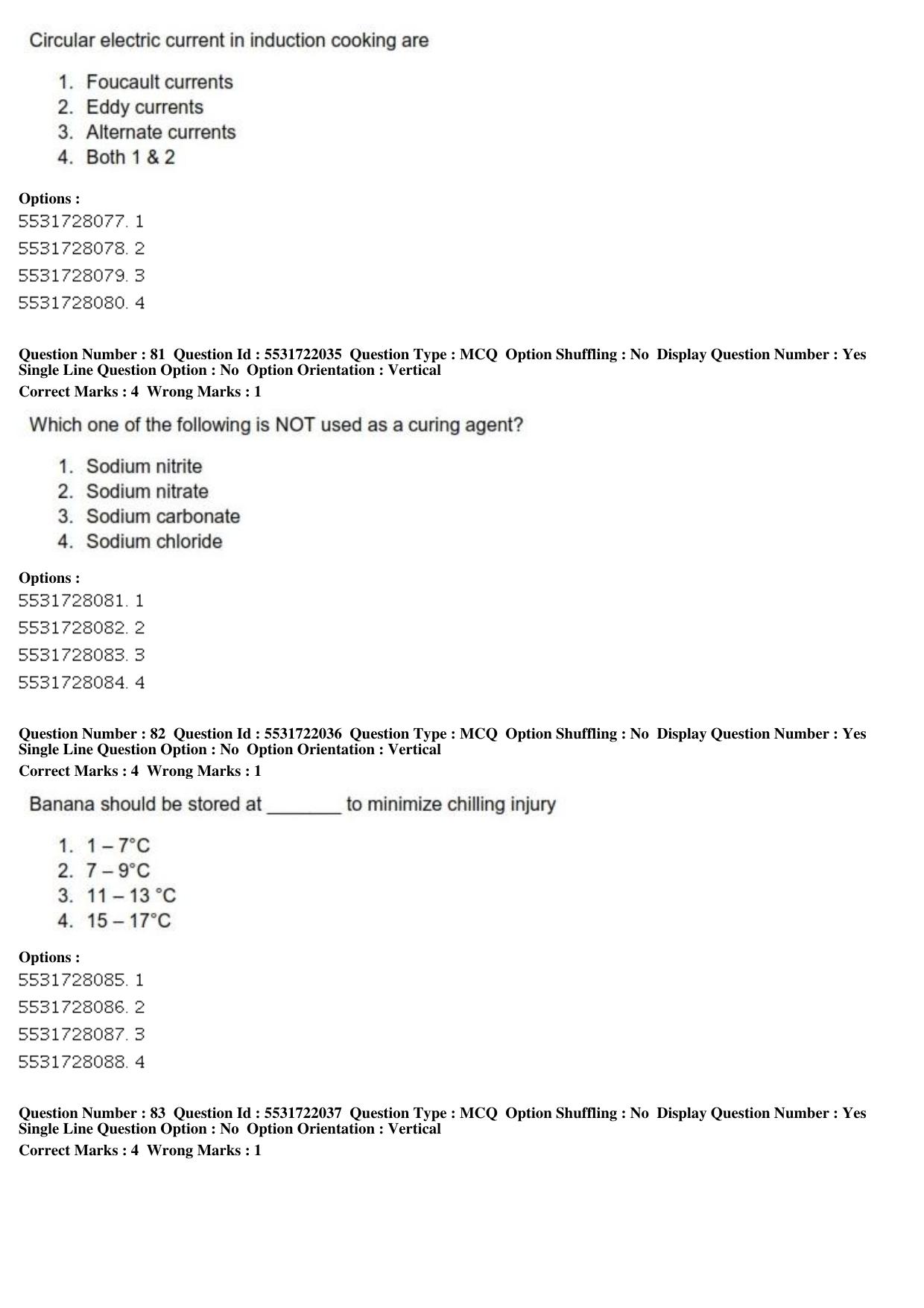 ICAR AIEEA PG 2019 FOOD SCIENCE TECHNOLOGY Question Paper - Page 28