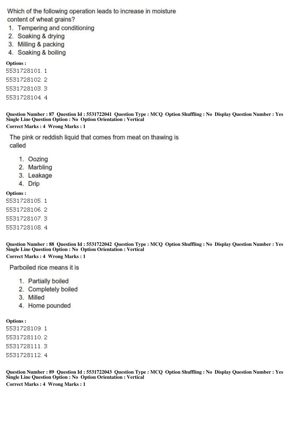 ICAR AIEEA PG 2019 FOOD SCIENCE TECHNOLOGY Question Paper - Page 30