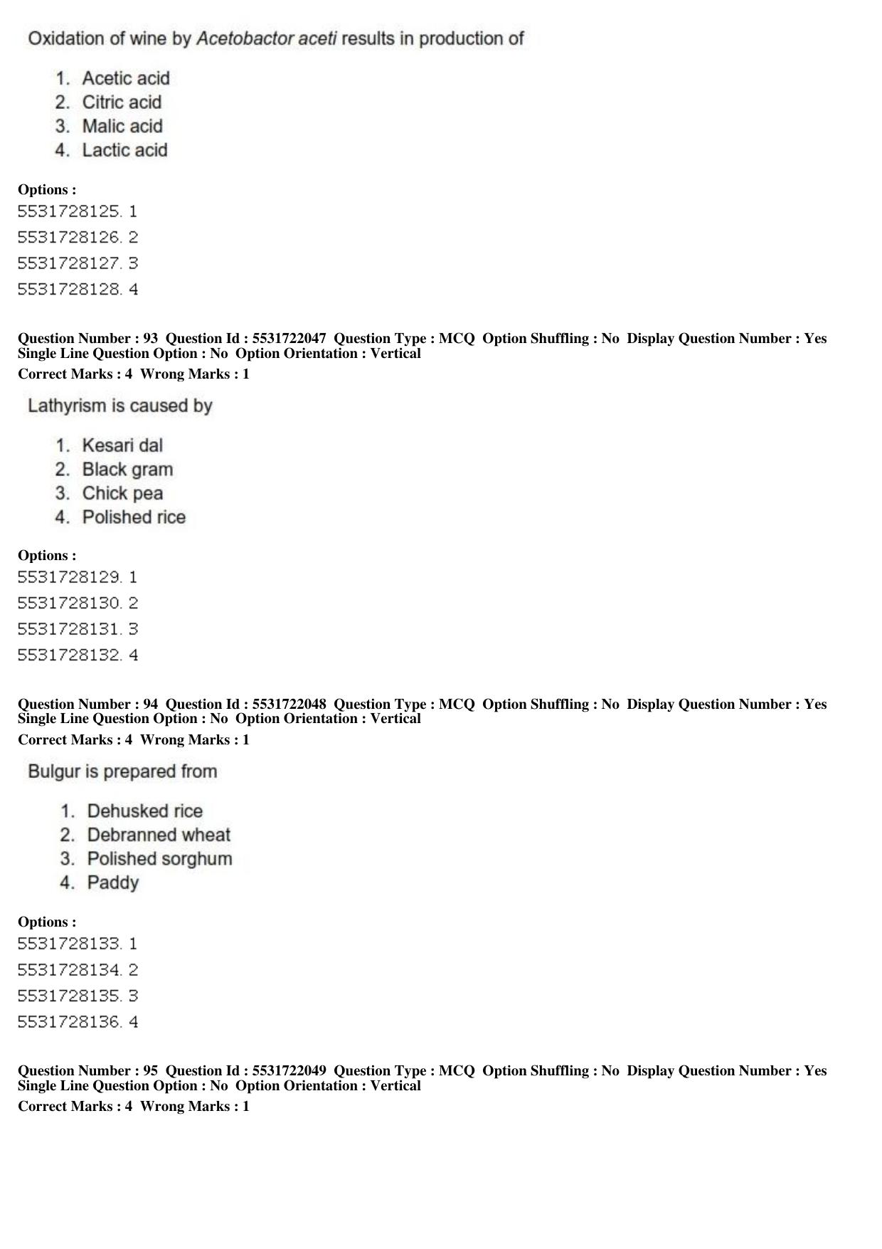 ICAR AIEEA PG 2019 FOOD SCIENCE TECHNOLOGY Question Paper - Page 32