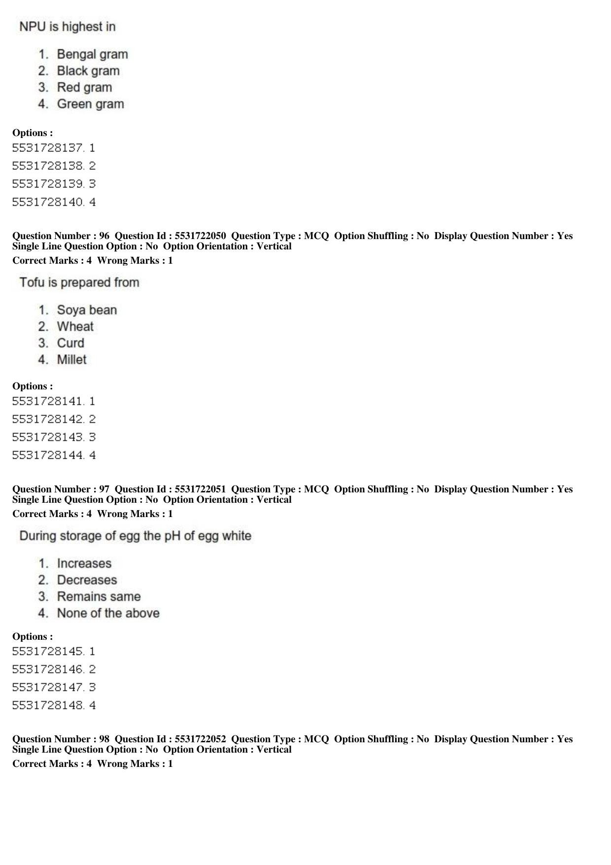 ICAR AIEEA PG 2019 FOOD SCIENCE TECHNOLOGY Question Paper - Page 33