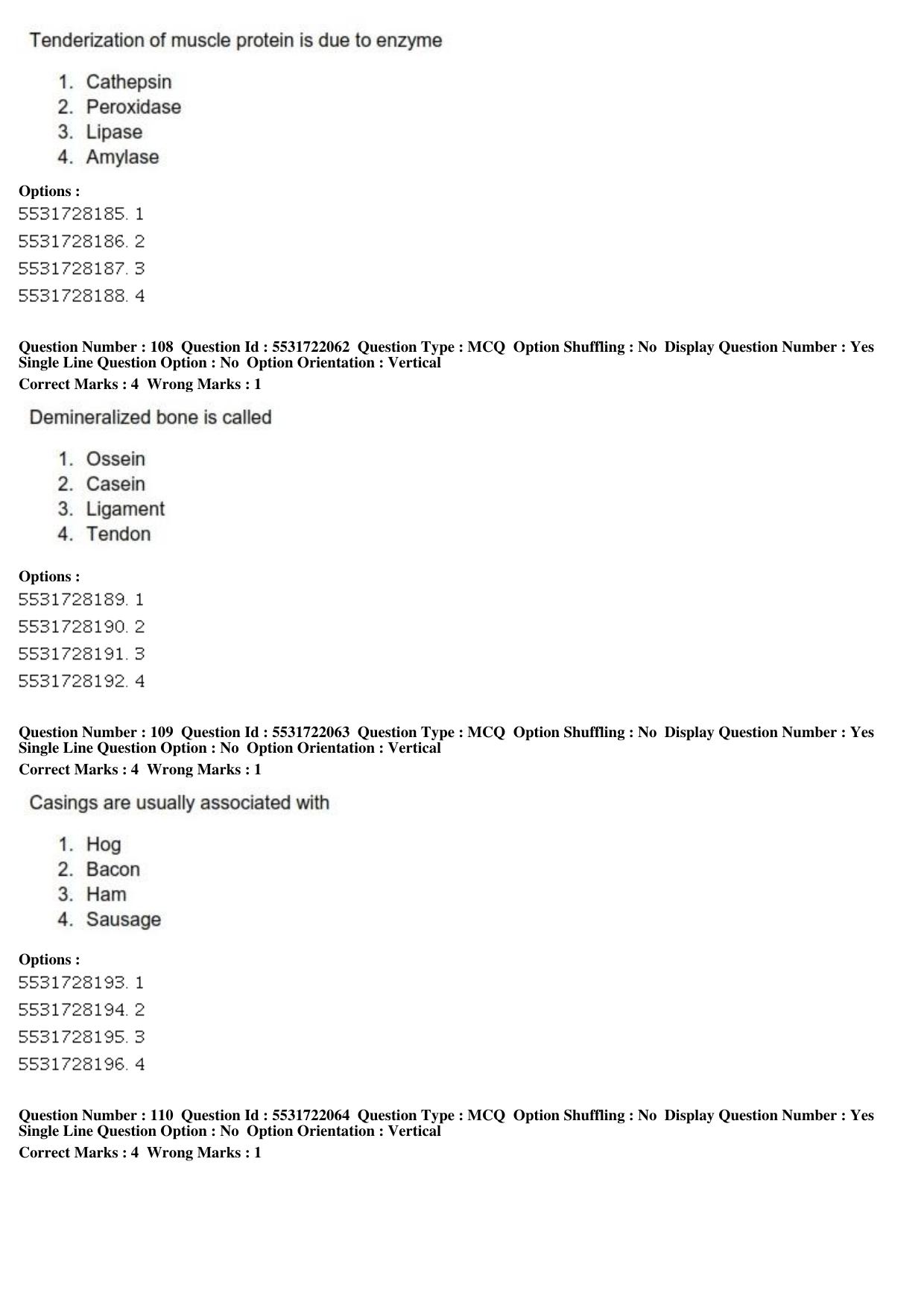 ICAR AIEEA PG 2019 FOOD SCIENCE TECHNOLOGY Question Paper - Page 37