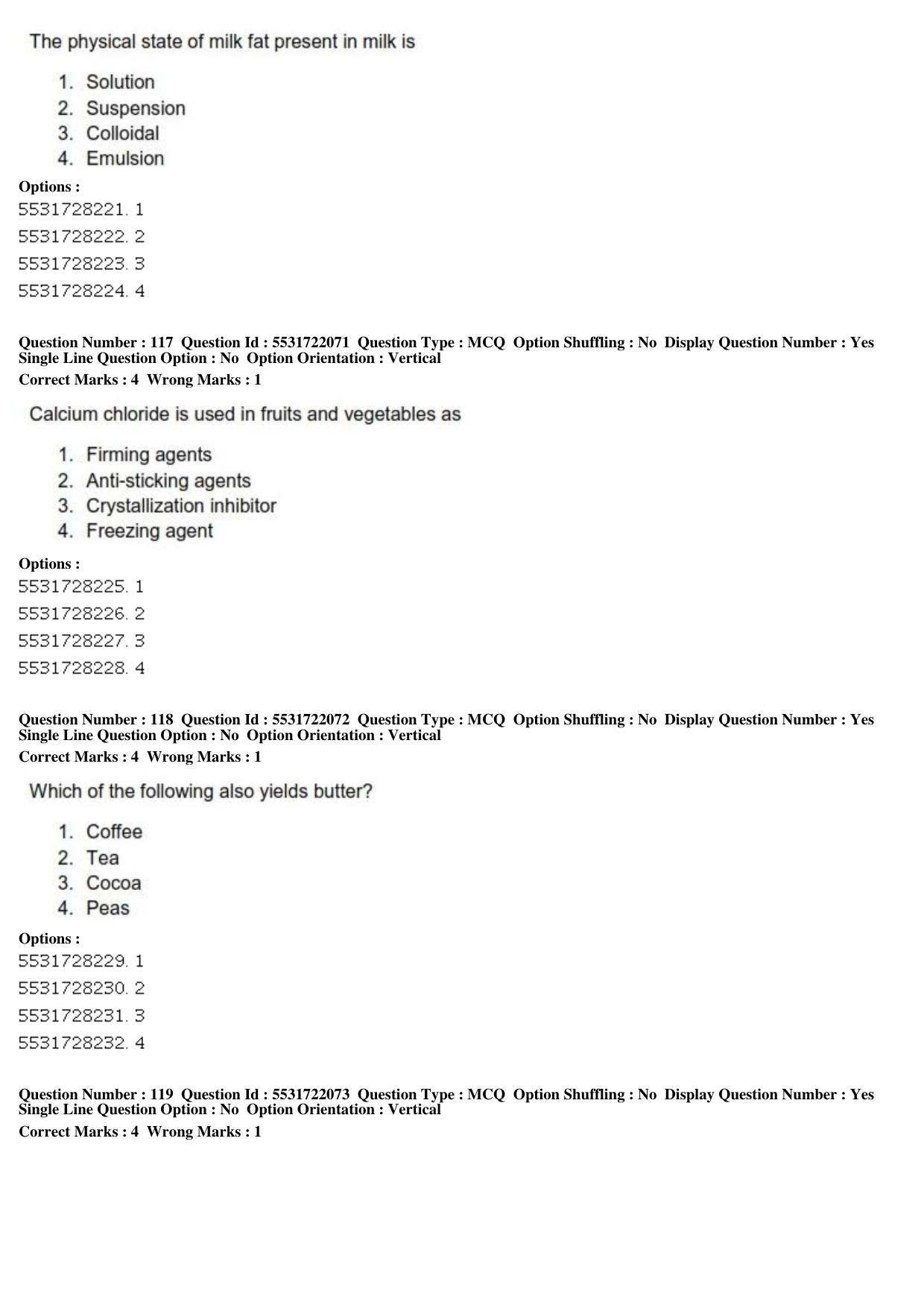 ICAR AIEEA PG 2019 FOOD SCIENCE TECHNOLOGY Question Paper - Page 40