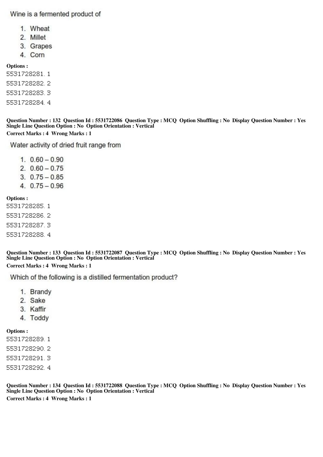 ICAR AIEEA PG 2019 FOOD SCIENCE TECHNOLOGY Question Paper - Page 45