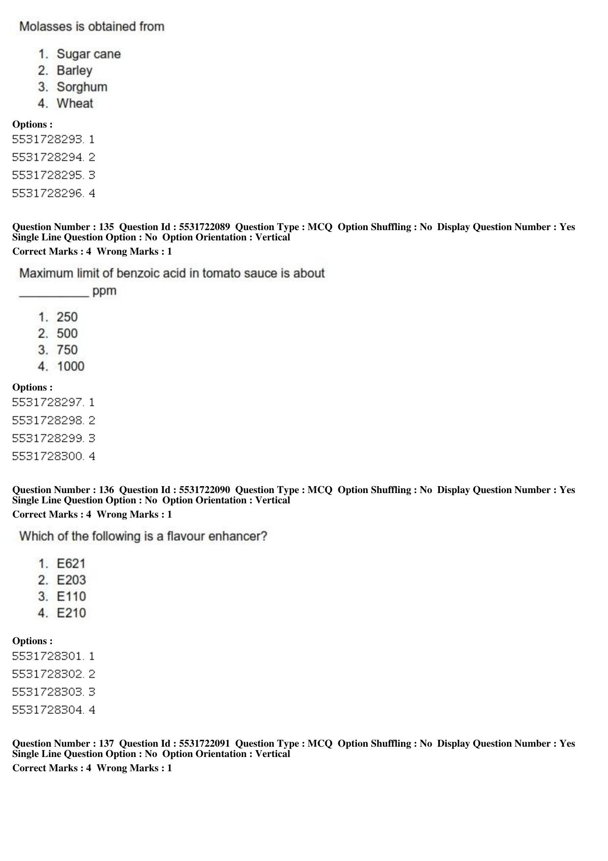 ICAR AIEEA PG 2019 FOOD SCIENCE TECHNOLOGY Question Paper - Page 46