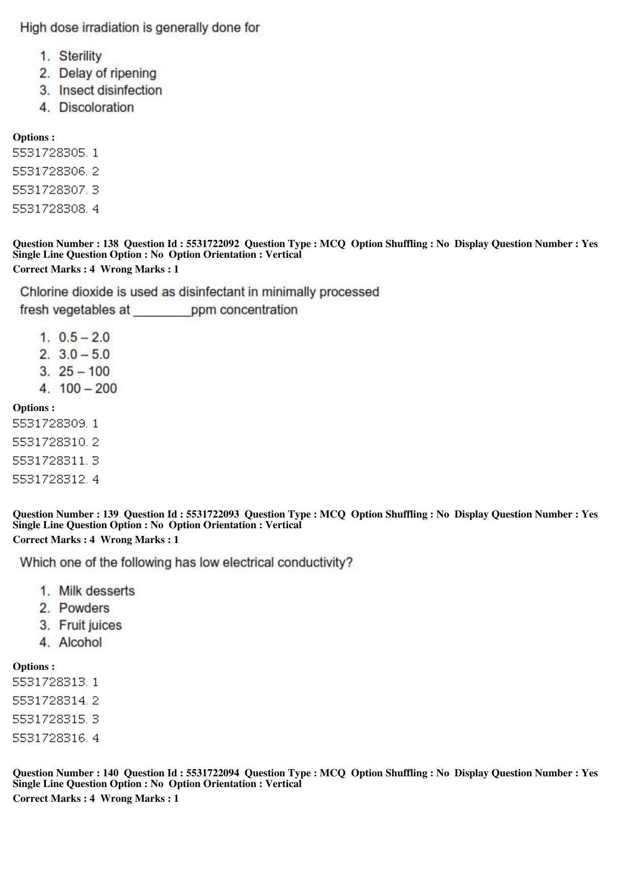 ICAR AIEEA PG 2019 FOOD SCIENCE TECHNOLOGY Question Paper - Page 47