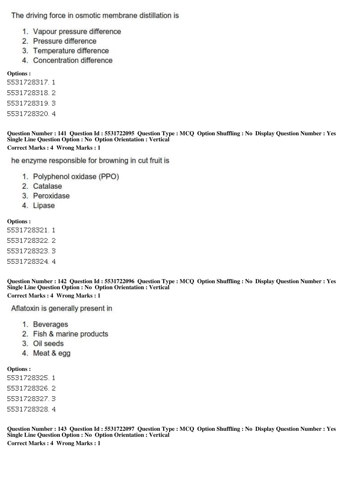 ICAR AIEEA PG 2019 FOOD SCIENCE TECHNOLOGY Question Paper - Page 48