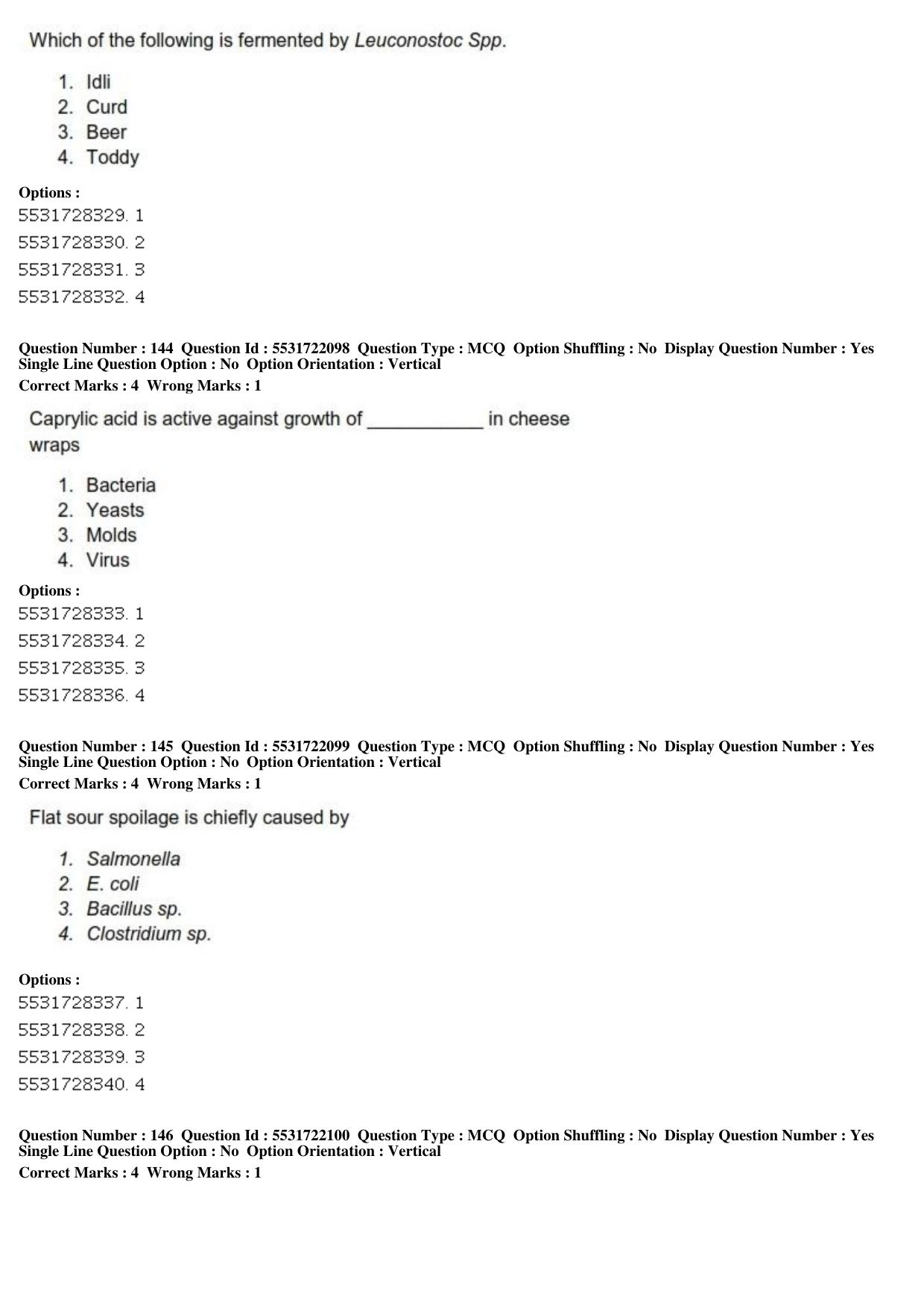 ICAR AIEEA PG 2019 FOOD SCIENCE TECHNOLOGY Question Paper - Page 49