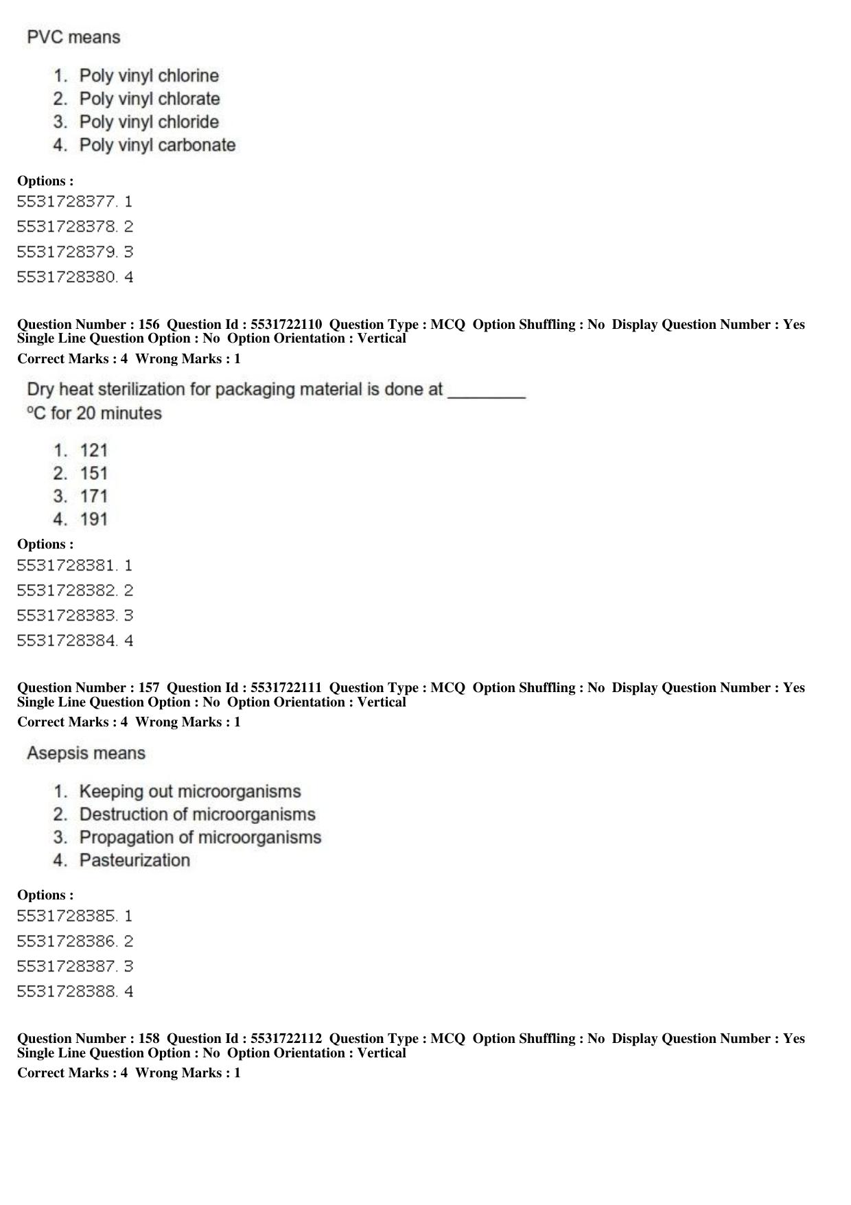 ICAR AIEEA PG 2019 FOOD SCIENCE TECHNOLOGY Question Paper - Page 53