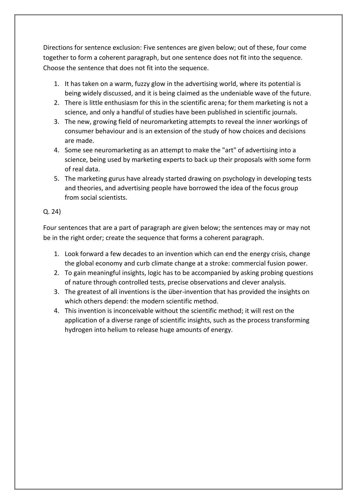 CAT 2022 CAT VARC Slot 2 Question Paper - Page 13