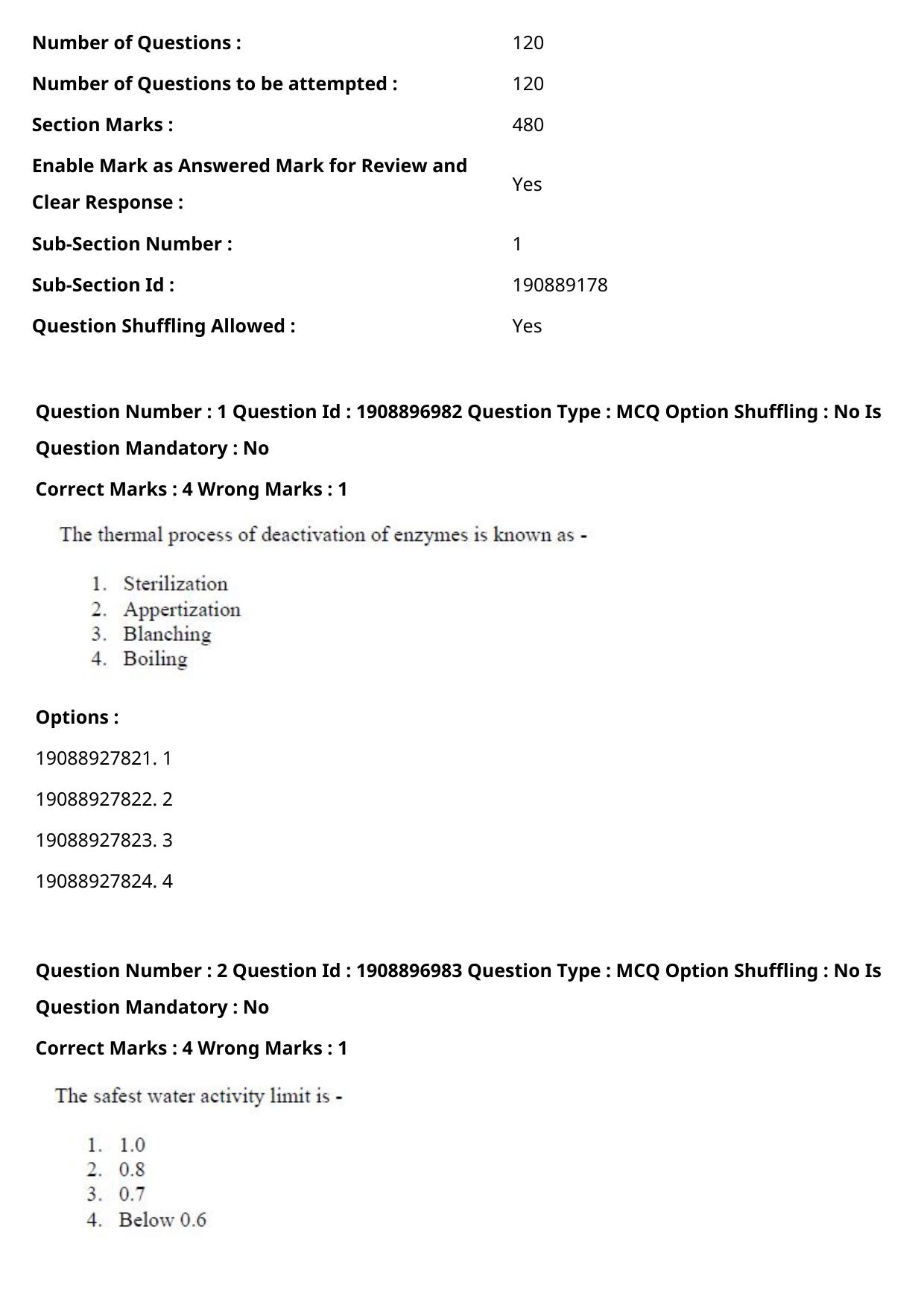 ICAR AIEEA PG 2021 FOOD SCIENCE TECHNOLOGY Question Paper - Page 2