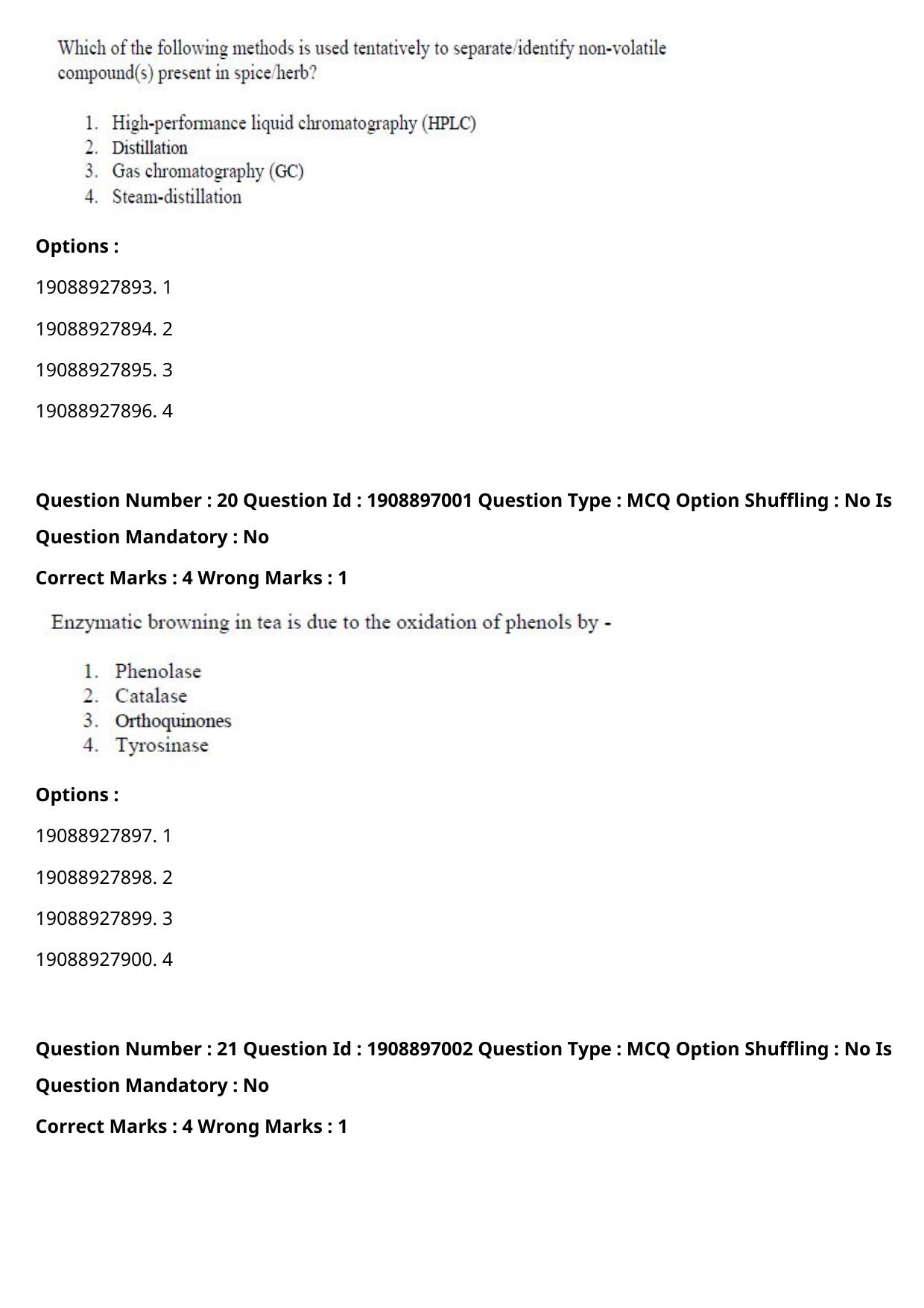 ICAR AIEEA PG 2021 FOOD SCIENCE TECHNOLOGY Question Paper - Page 11