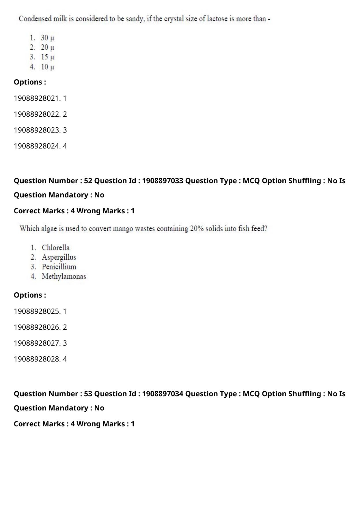 ICAR AIEEA PG 2021 FOOD SCIENCE TECHNOLOGY Question Paper - Page 27
