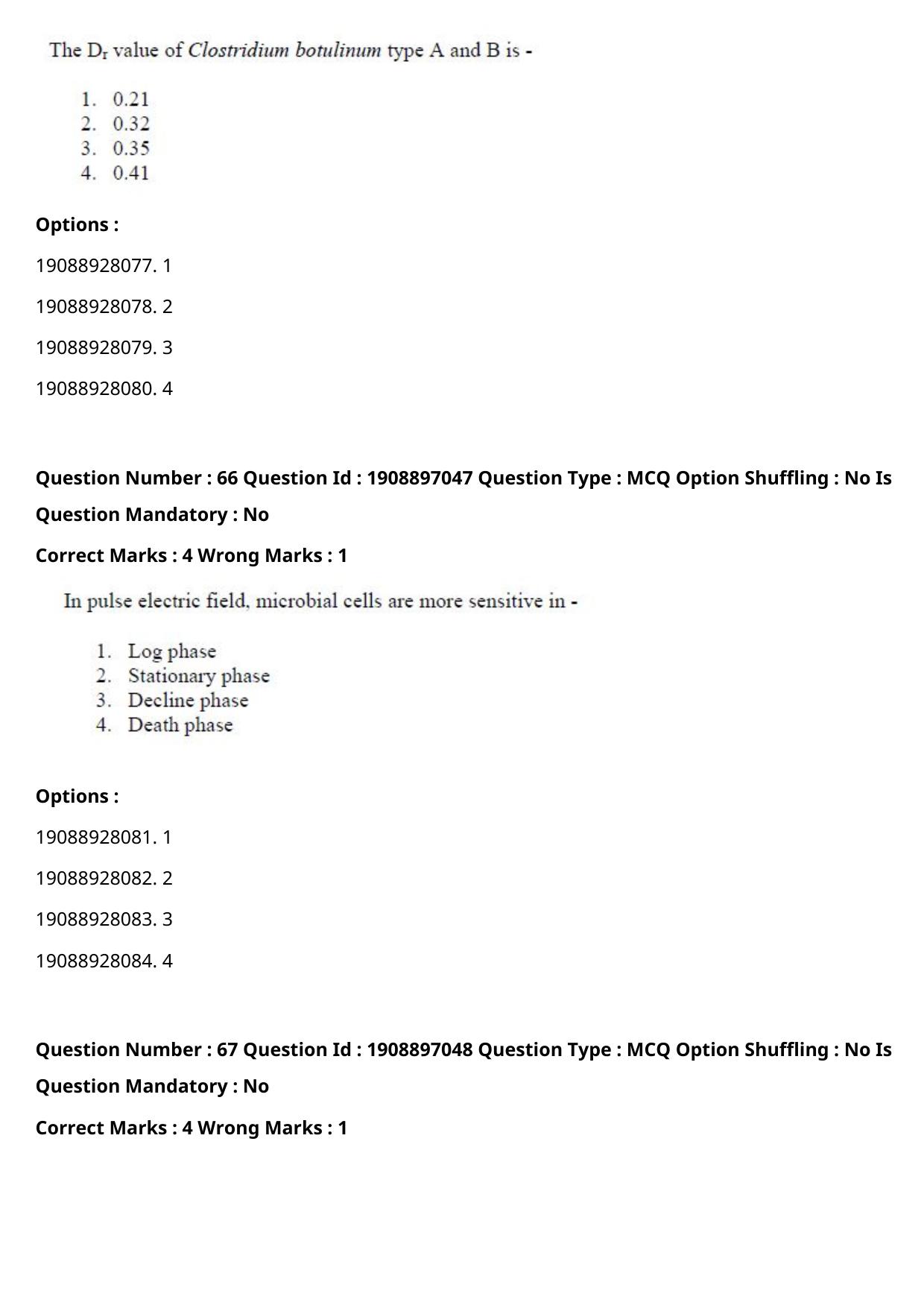 ICAR AIEEA PG 2021 FOOD SCIENCE TECHNOLOGY Question Paper - Page 34