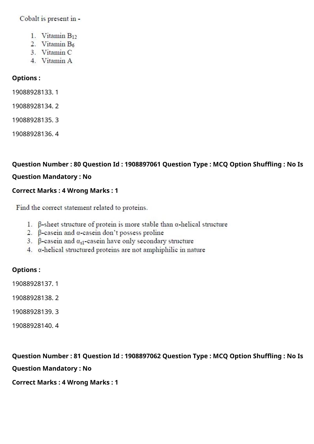 ICAR AIEEA PG 2021 FOOD SCIENCE TECHNOLOGY Question Paper - Page 41