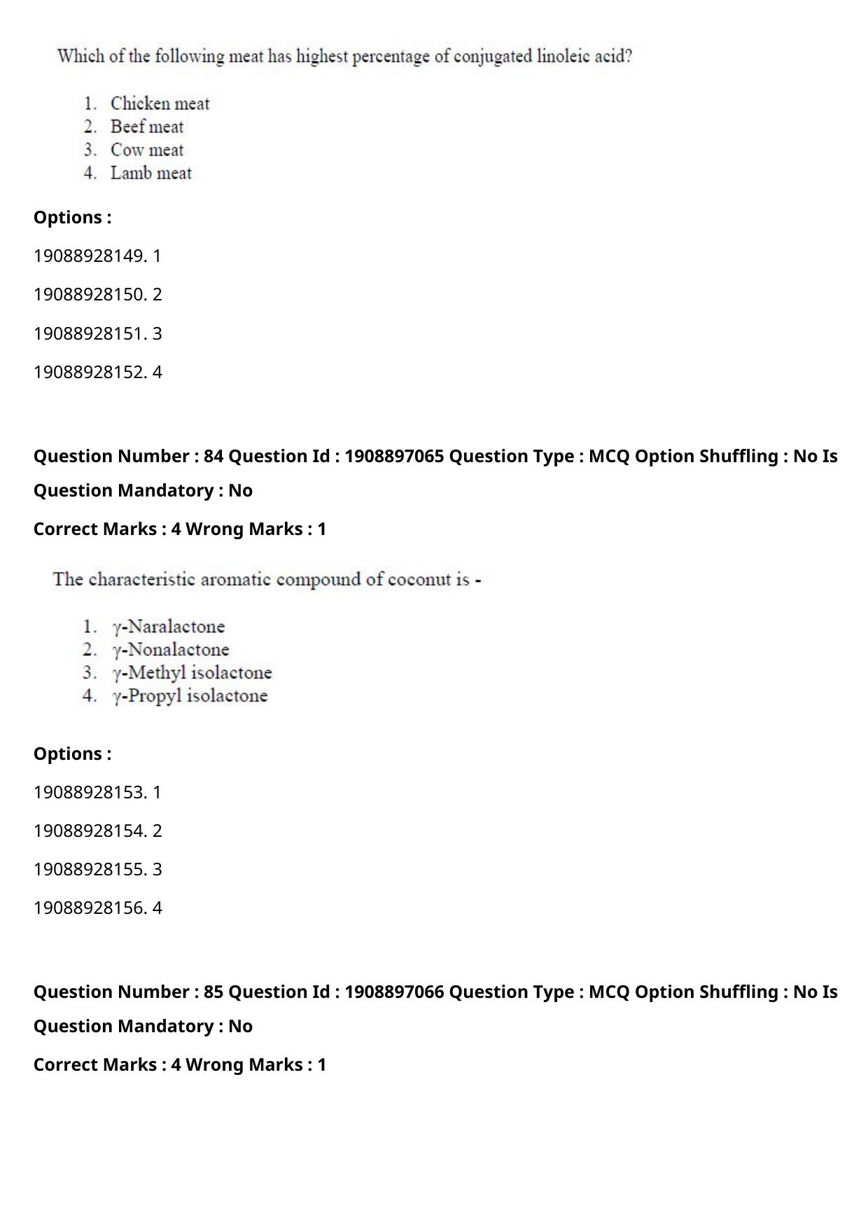 ICAR AIEEA PG 2021 FOOD SCIENCE TECHNOLOGY Question Paper - Page 43