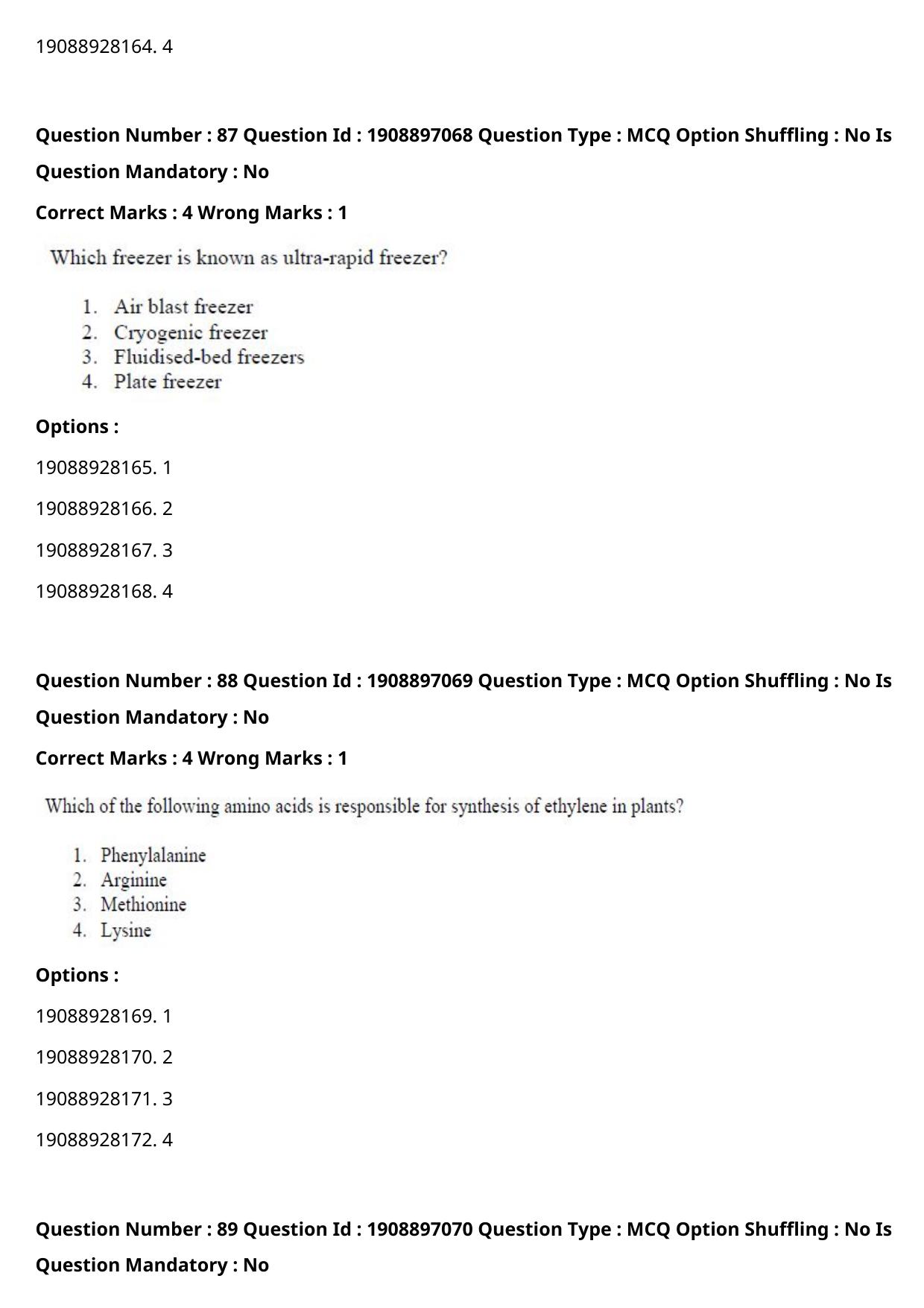 ICAR AIEEA PG 2021 FOOD SCIENCE TECHNOLOGY Question Paper - Page 45