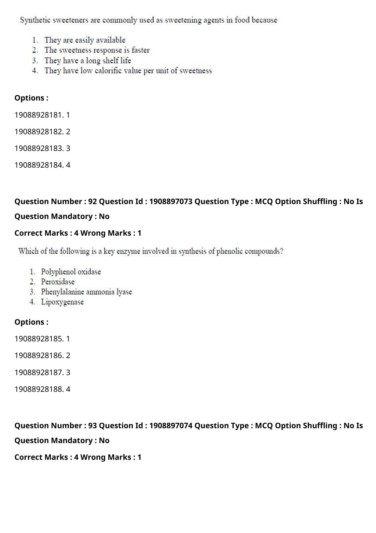 ICAR AIEEA PG 2021 FOOD SCIENCE TECHNOLOGY Question Paper - Page 47