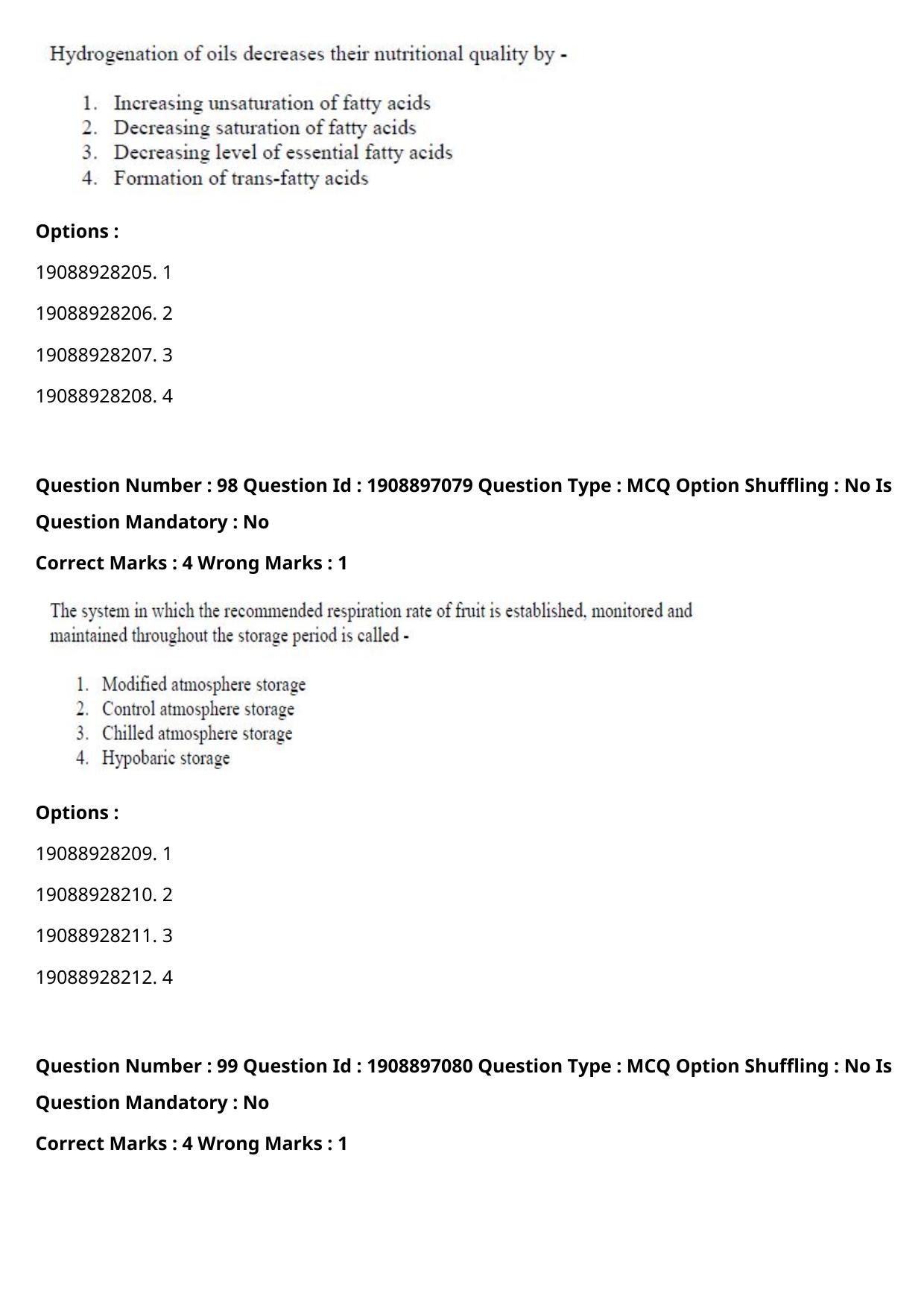 ICAR AIEEA PG 2021 FOOD SCIENCE TECHNOLOGY Question Paper - Page 50