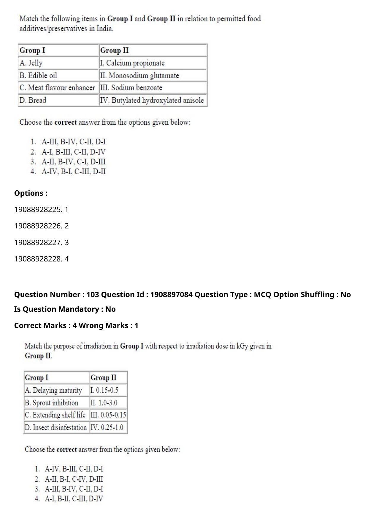 ICAR AIEEA PG 2021 FOOD SCIENCE TECHNOLOGY Question Paper - Page 53