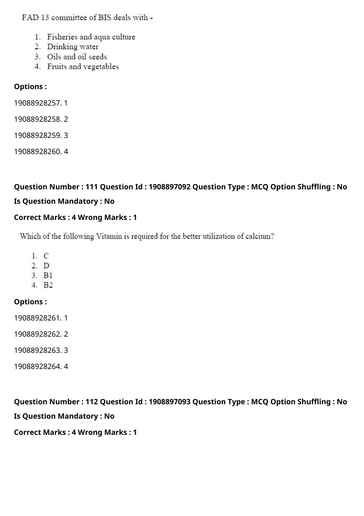 ICAR AIEEA PG 2021 FOOD SCIENCE TECHNOLOGY Question Paper - Page 57
