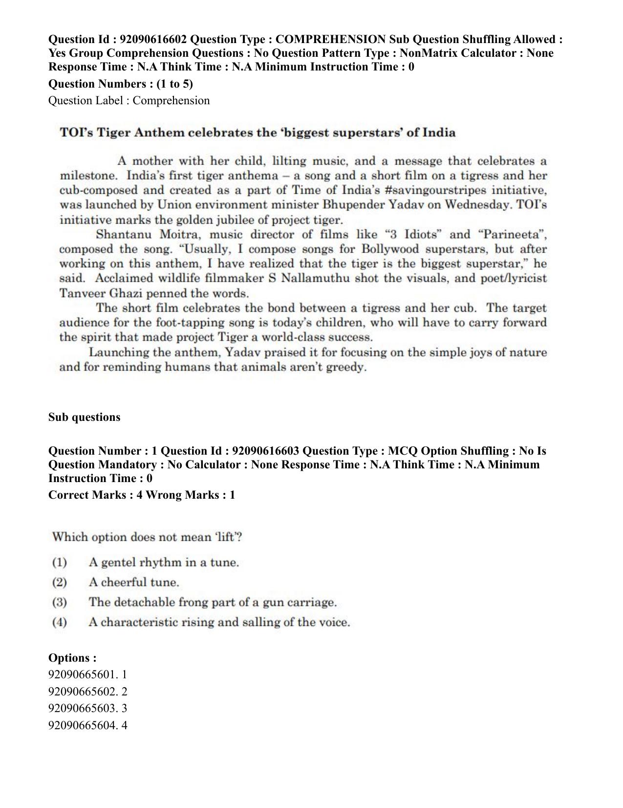 CUET PG 2023: SCQP06 – Bioinformatics(ENG)-shift 1 (14-06-2023) Question Paper - Page 2