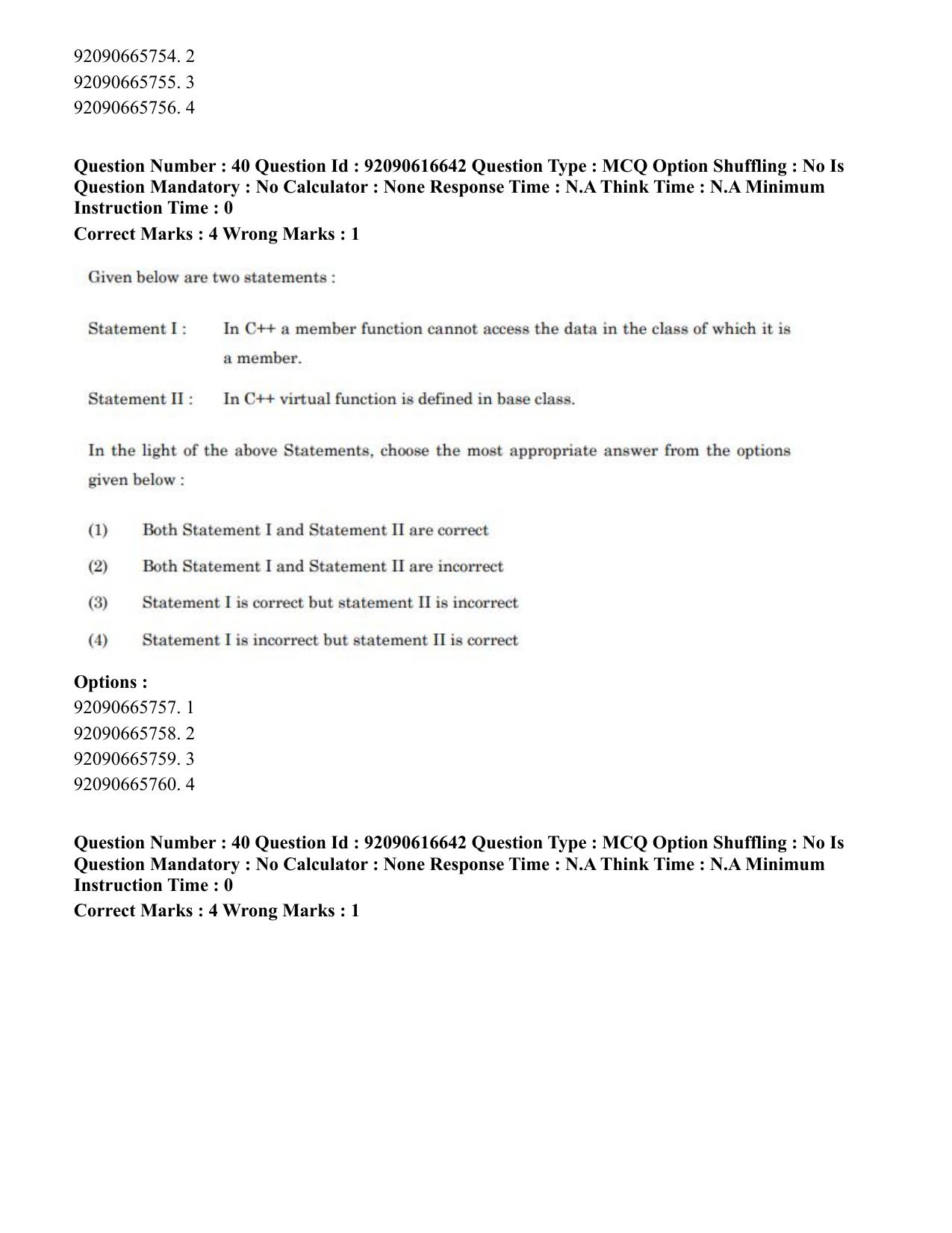CUET PG 2023: SCQP06 – Bioinformatics(ENG)-shift 1 (14-06-2023) Question Paper - Page 38