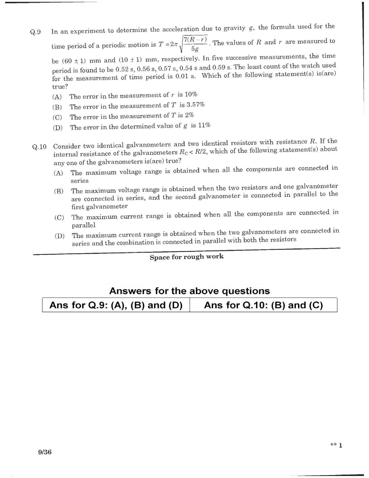 JEE (Advanced) 2016 Paper II Question Paper - Page 7
