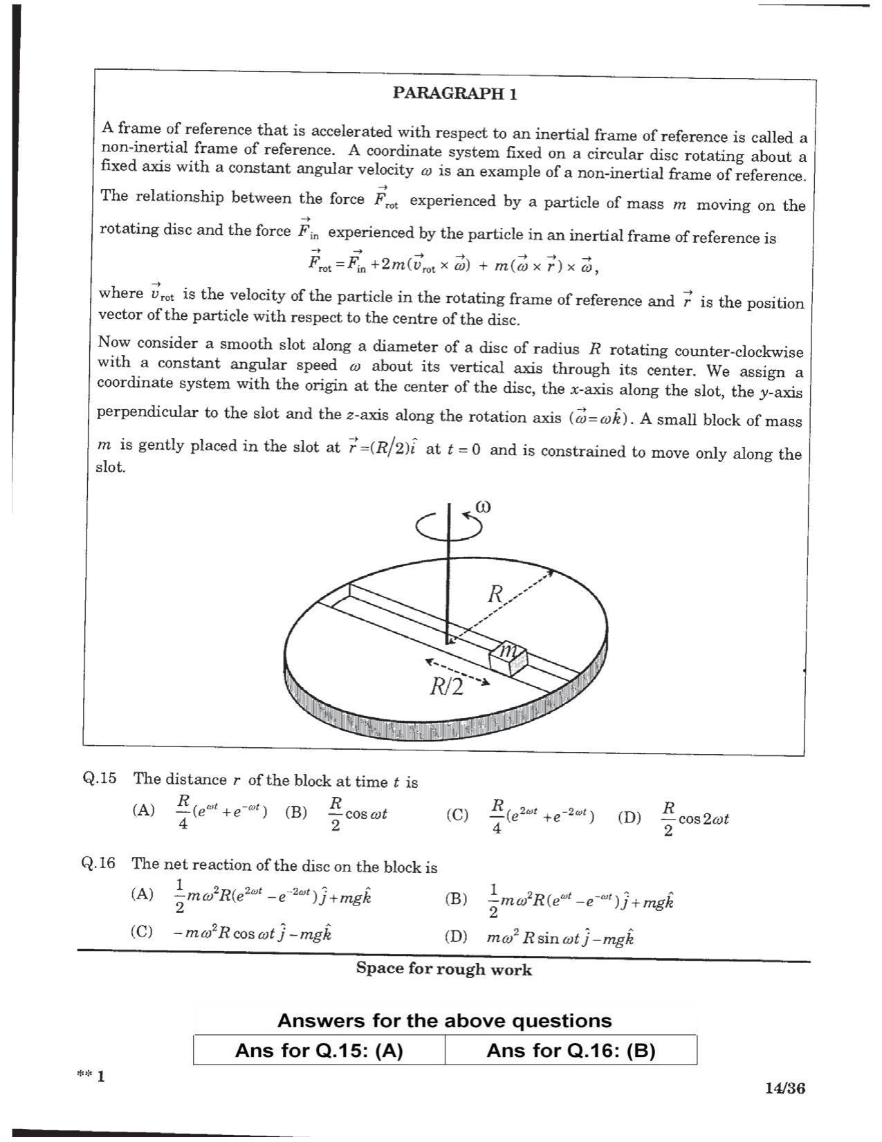 JEE (Advanced) 2016 Paper II Question Paper - Page 12