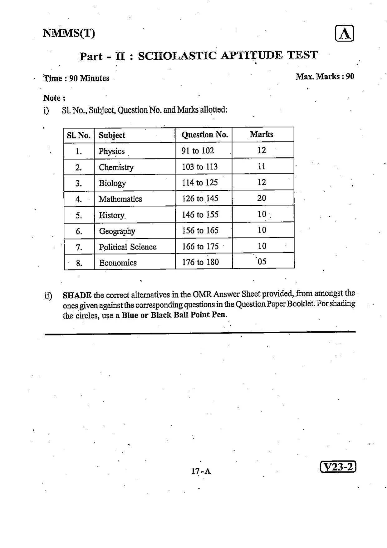 NMMS Question Papers FEBRUARY 2023 (Telugu Medium) - Page 17