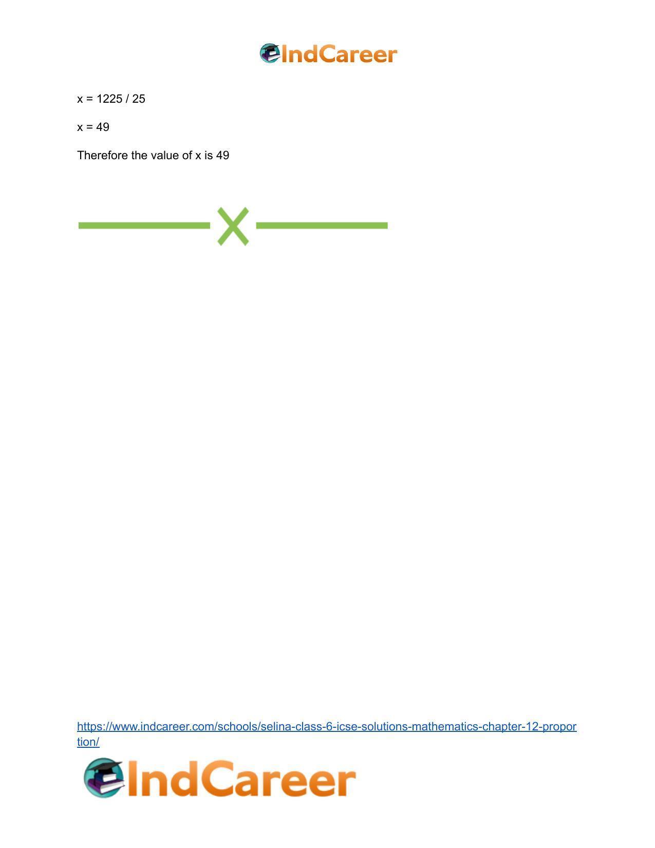 Selina Class 6 ICSE Solutions Mathematics : Chapter 12- Proportion - Page 31