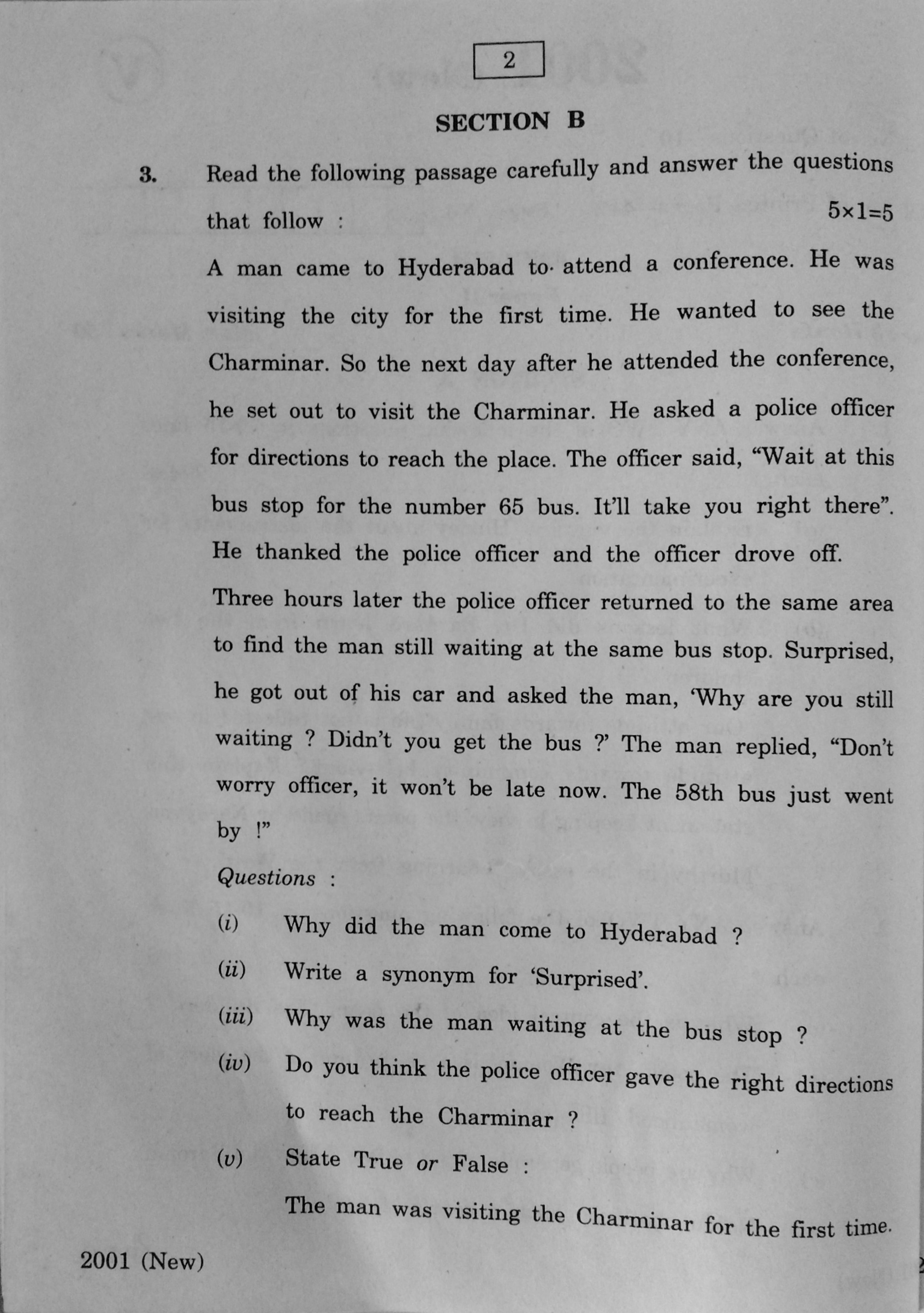 AP Inter 2nd Year Vocational Question Paper March - 2020 - English-I(2) - Page 2