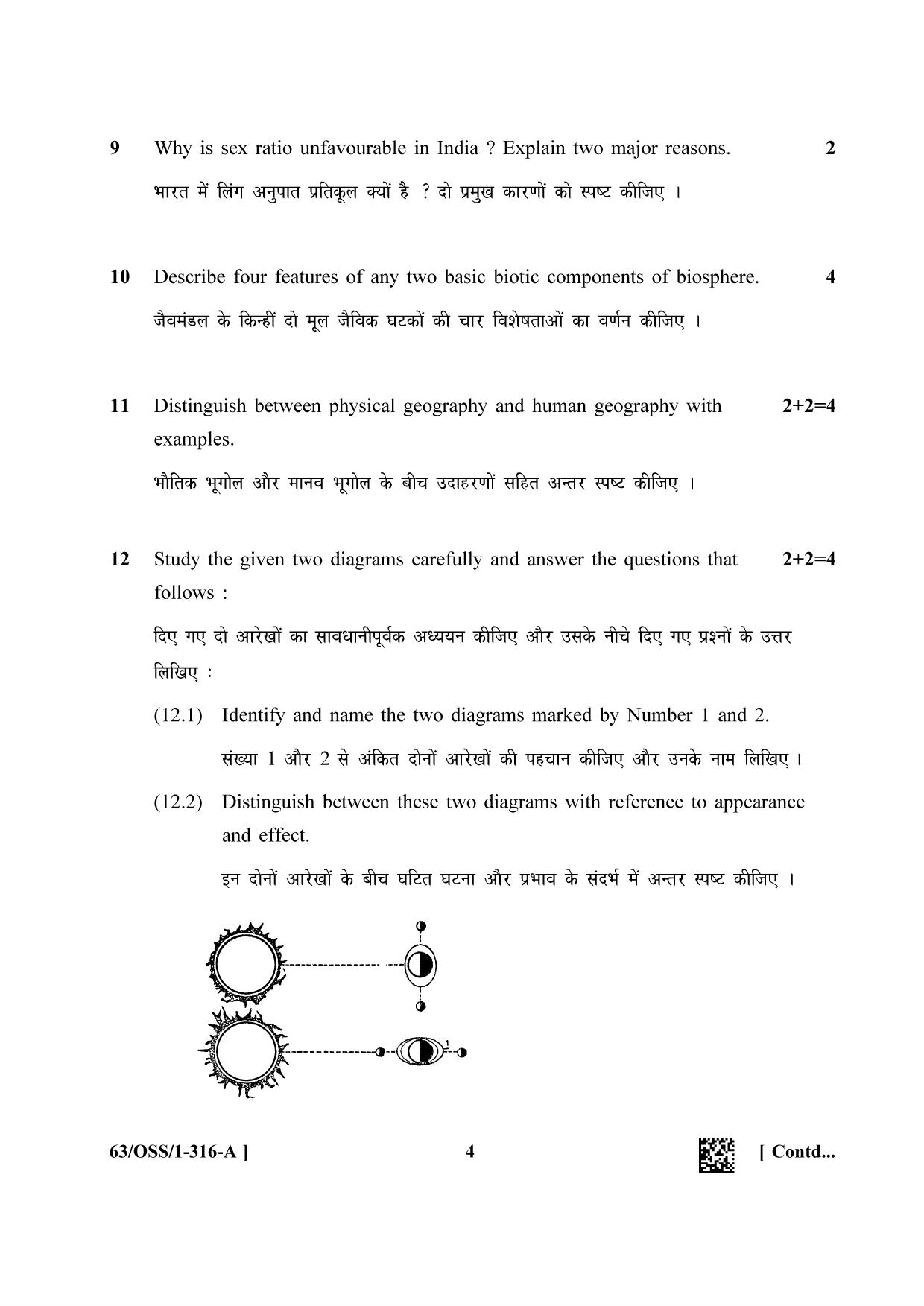 NIOS April 2022 Class 12 Geography Question Paper - Page 4