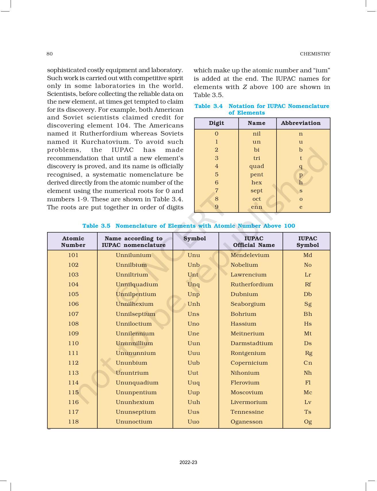 NCERT Book for Class 11 Chemistry Chapter 3 Classification of Elements and Periodicity in Properties - Page 7