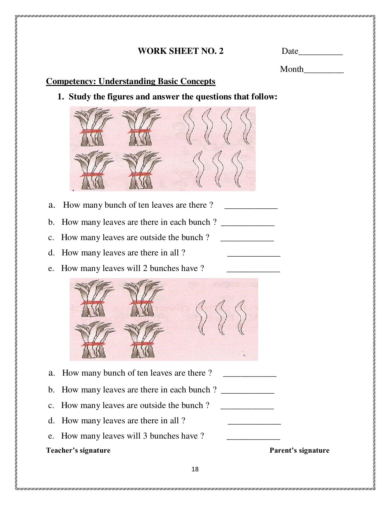 Worksheets for Class 2 Maths Assignment 42 Counting in Tens - Page 1