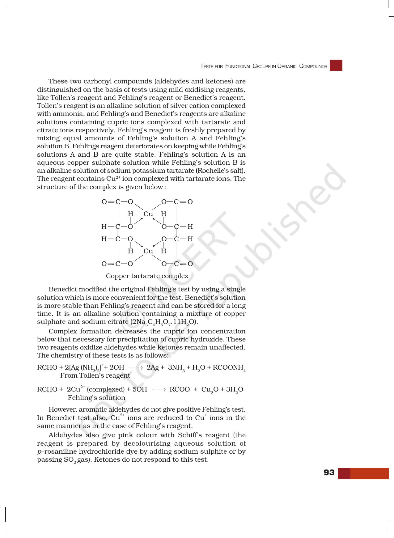 NCERT Laboratory Manuals for Class XII Chemistry - Unit 8 (Tests for Functional Groups in Organic Compounds) - Page 8