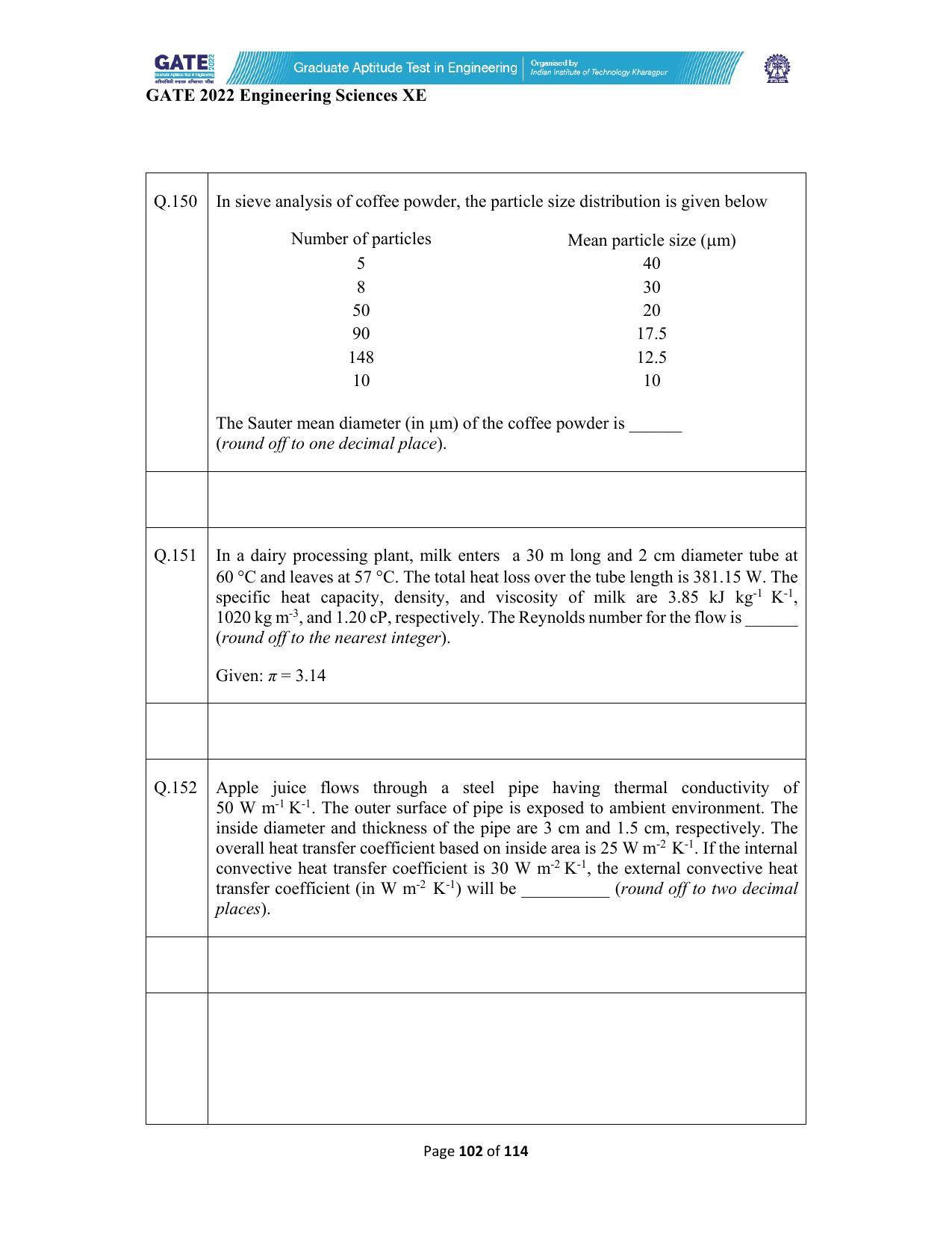 GATE 2022 Engineering Sciences (XE) Question Paper - Page 102