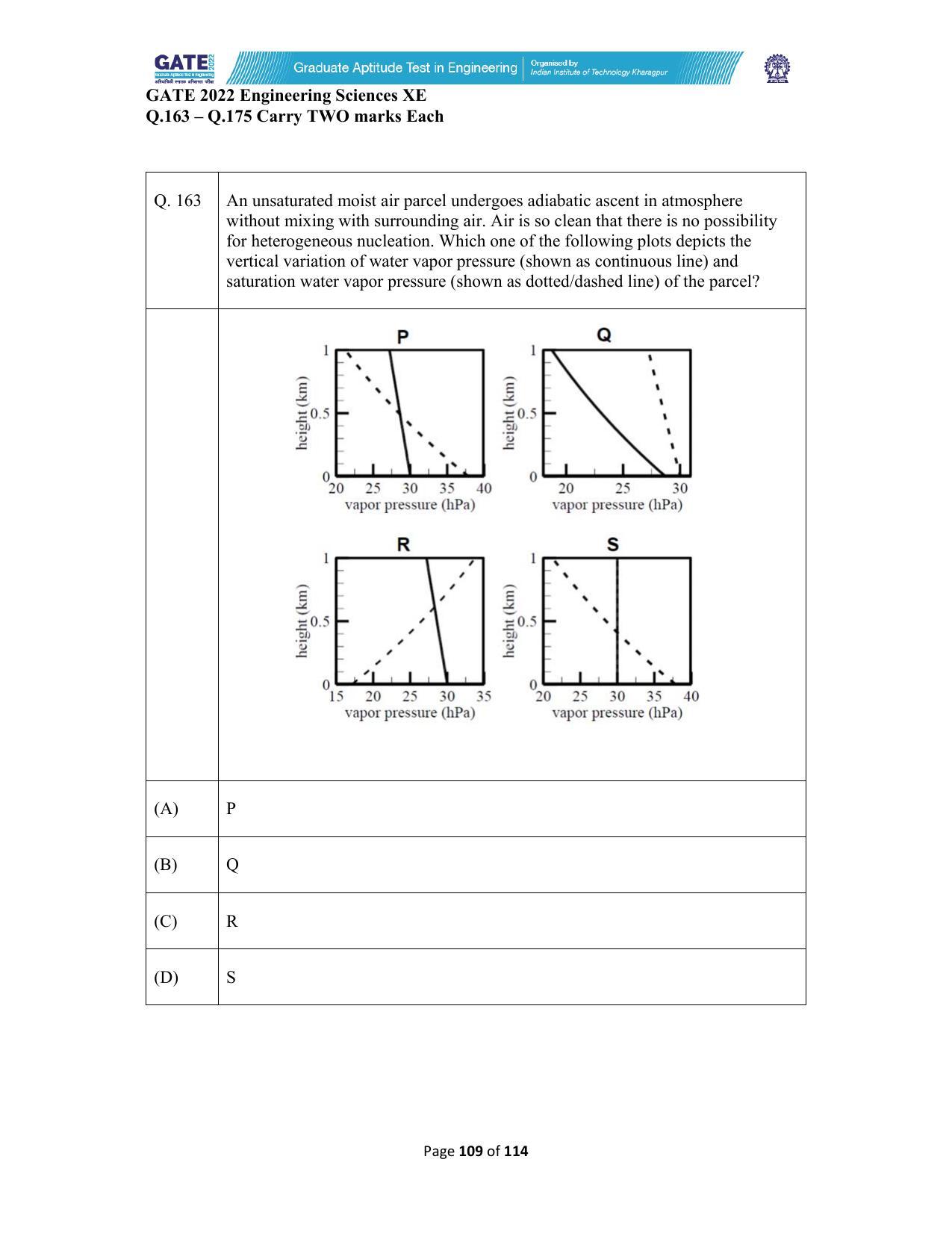 GATE 2022 Engineering Sciences (XE) Question Paper - Page 109