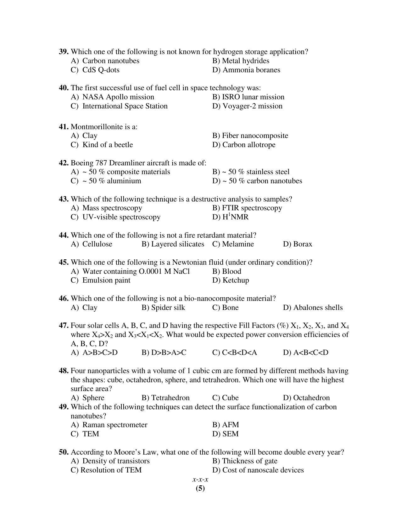 PU MPET Mathematics 2017 Question Paper - Page 36
